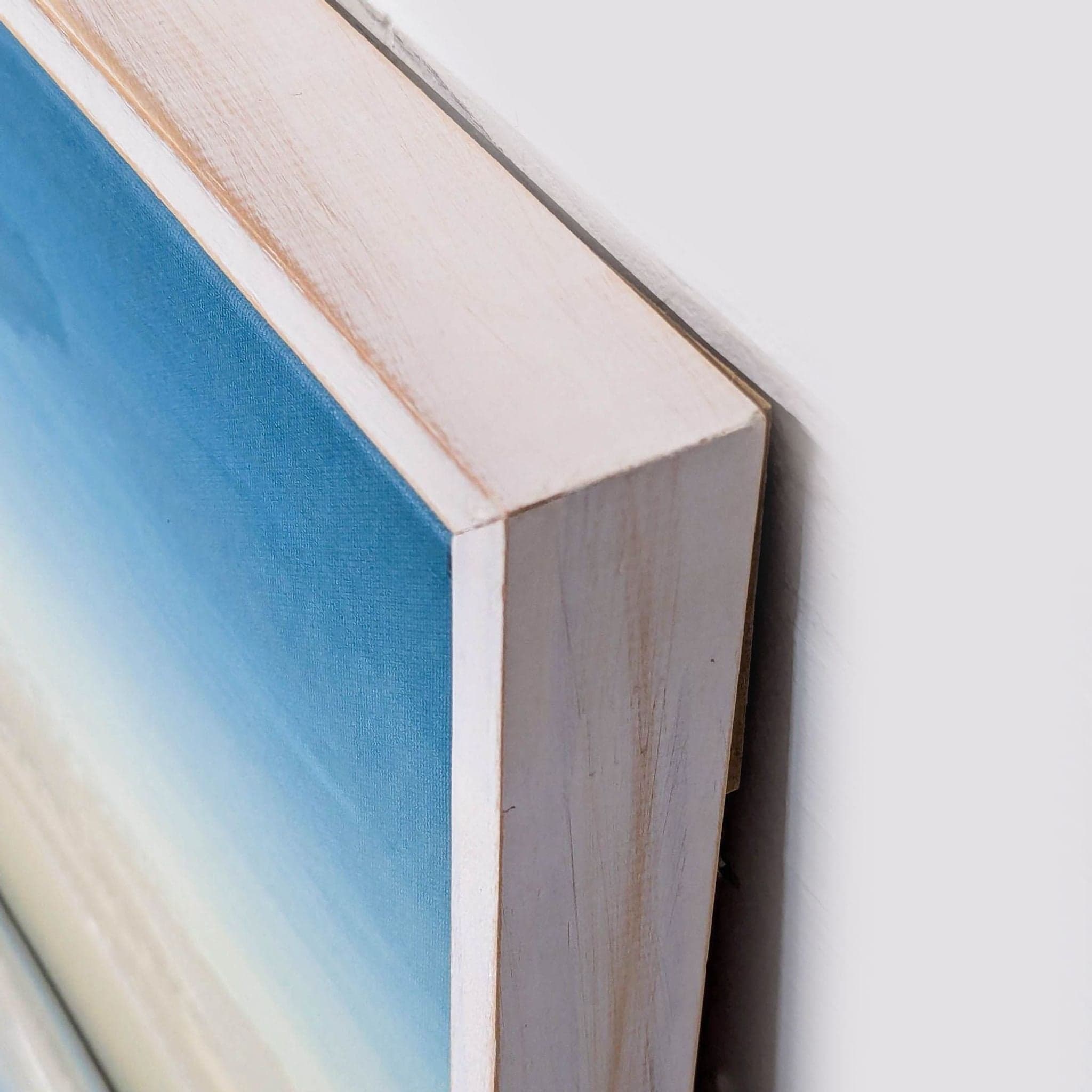 Seaside Pier Acrylic Painting on Canvas with Textured Details - Thumbnail 4