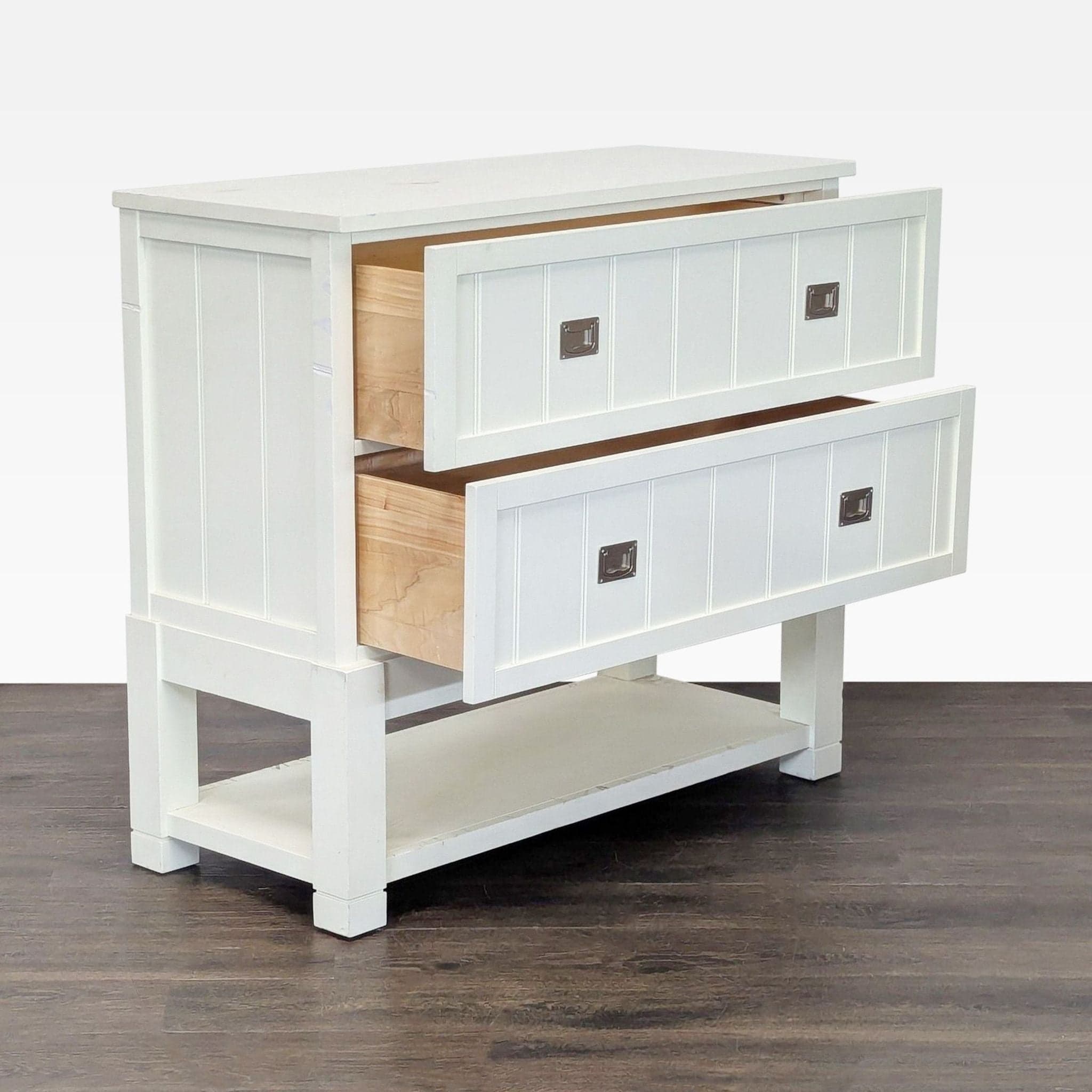 Two Drawer Storage Chest with Shelf - Thumbnail 2