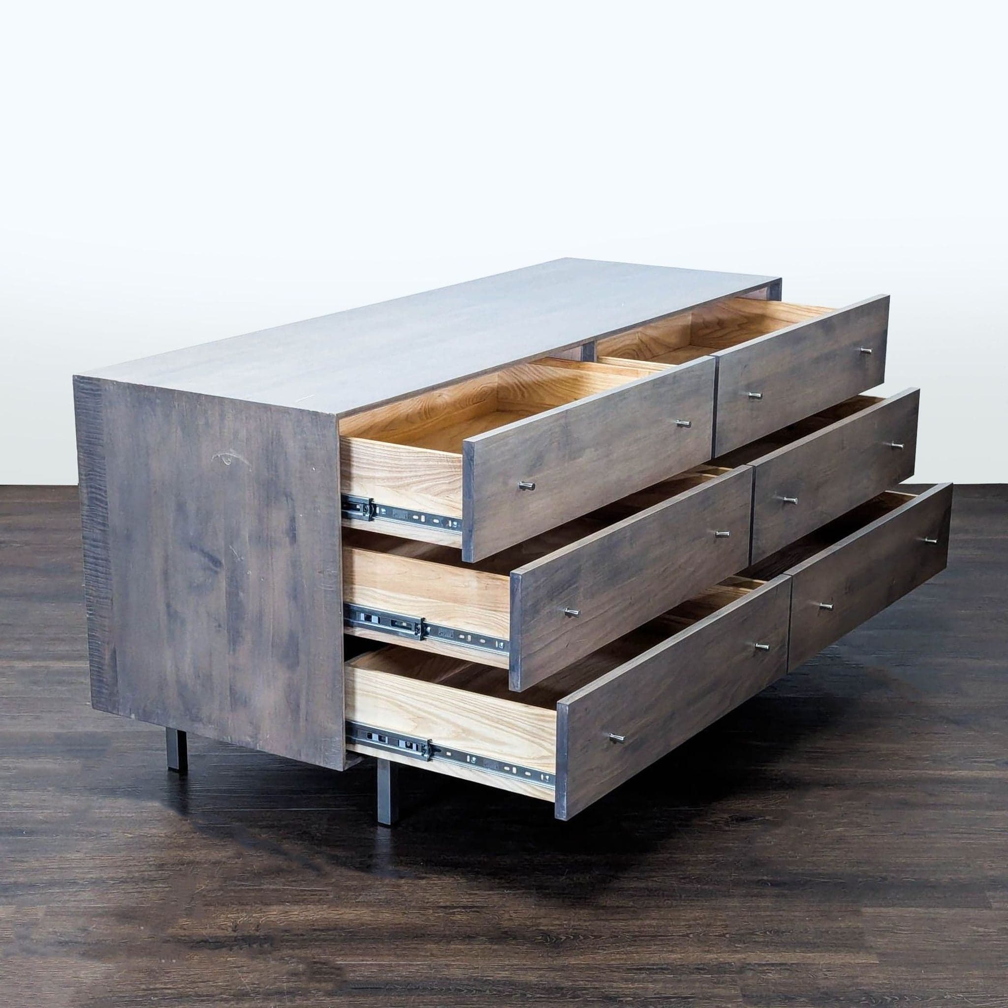 Room & Board Modern 6-Drawer Wood Dresser with Metal Legs - Thumbnail 2