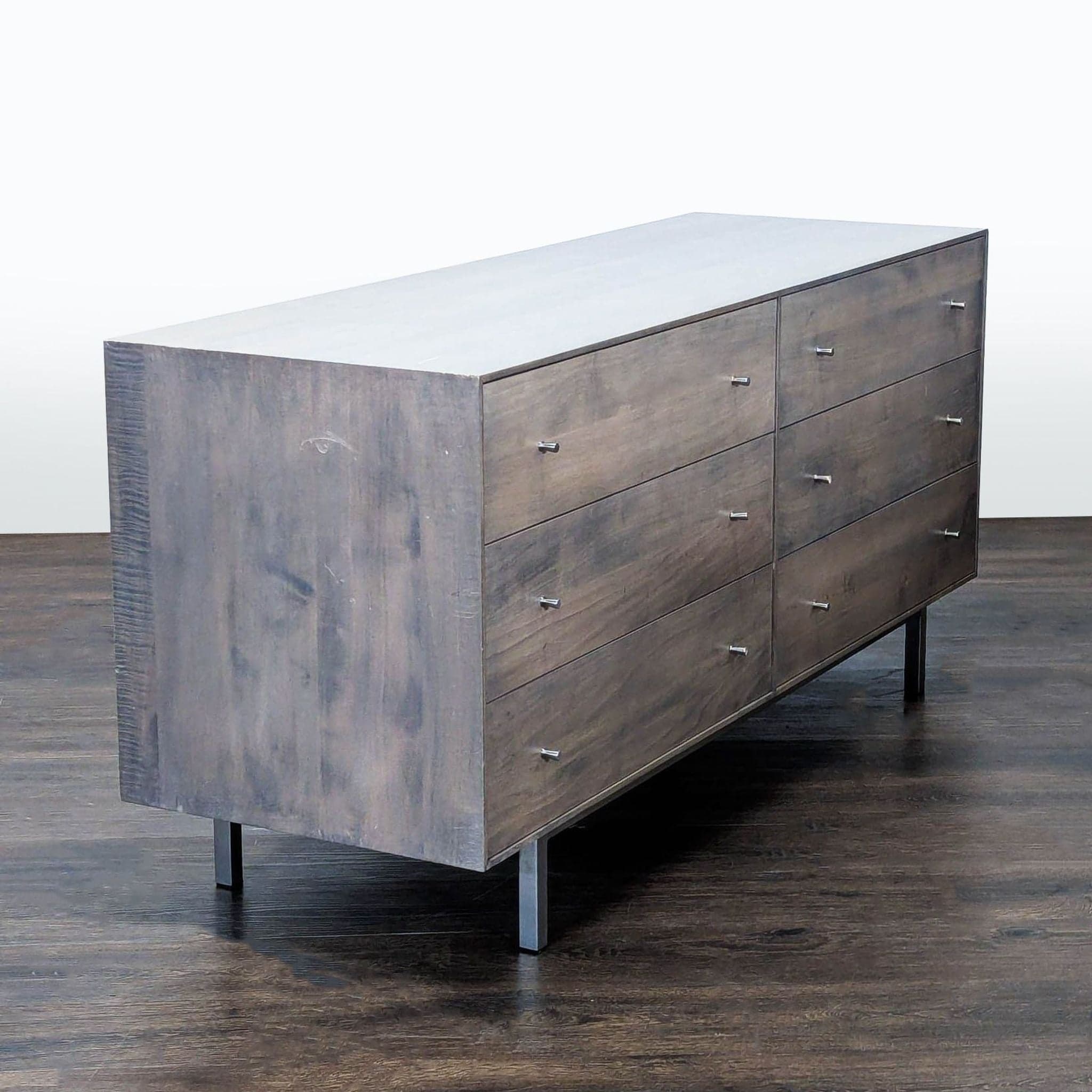 Room & Board Modern 6-Drawer Wood Dresser with Metal Legs - Thumbnail 3