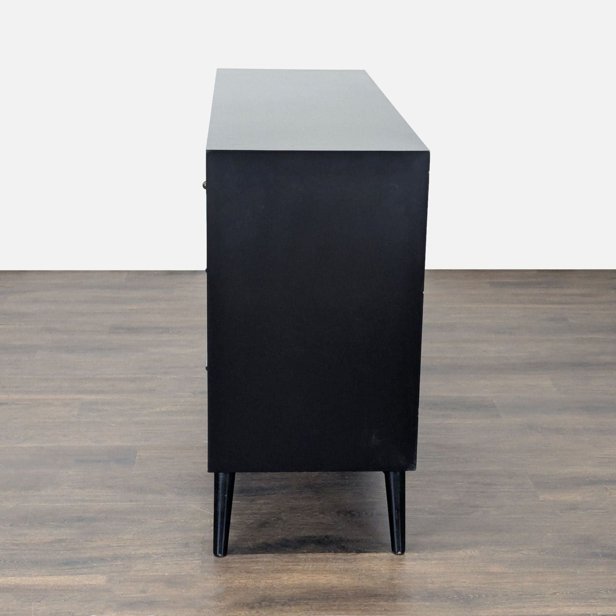 Living Spaces Modern Black 6-Drawer Dresser with Metal Handles - Thumbnail 7