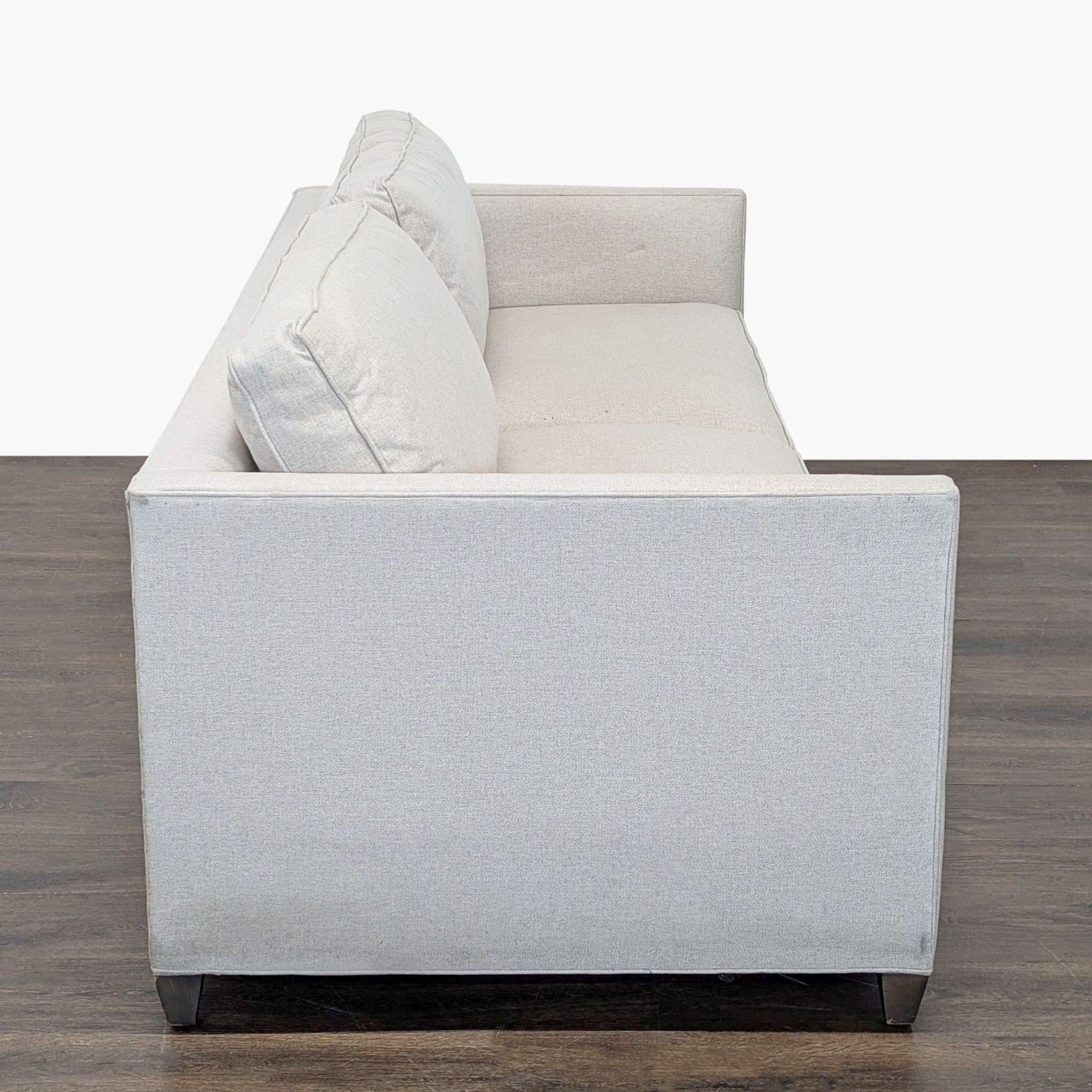 Crate & Barrel 3-Seat Modern Light Cream Sofa - Thumbnail 11