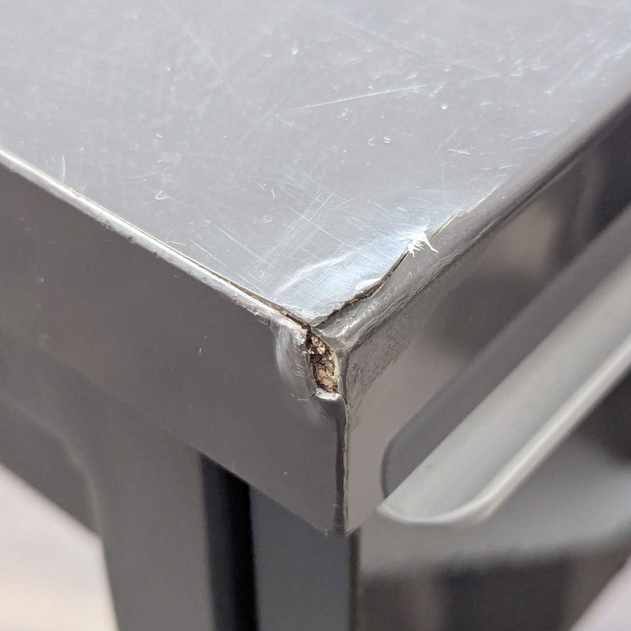 Ikea Bestå Modern Gray Desk with Metal Frame and Dual Drawers - Thumbnail 7