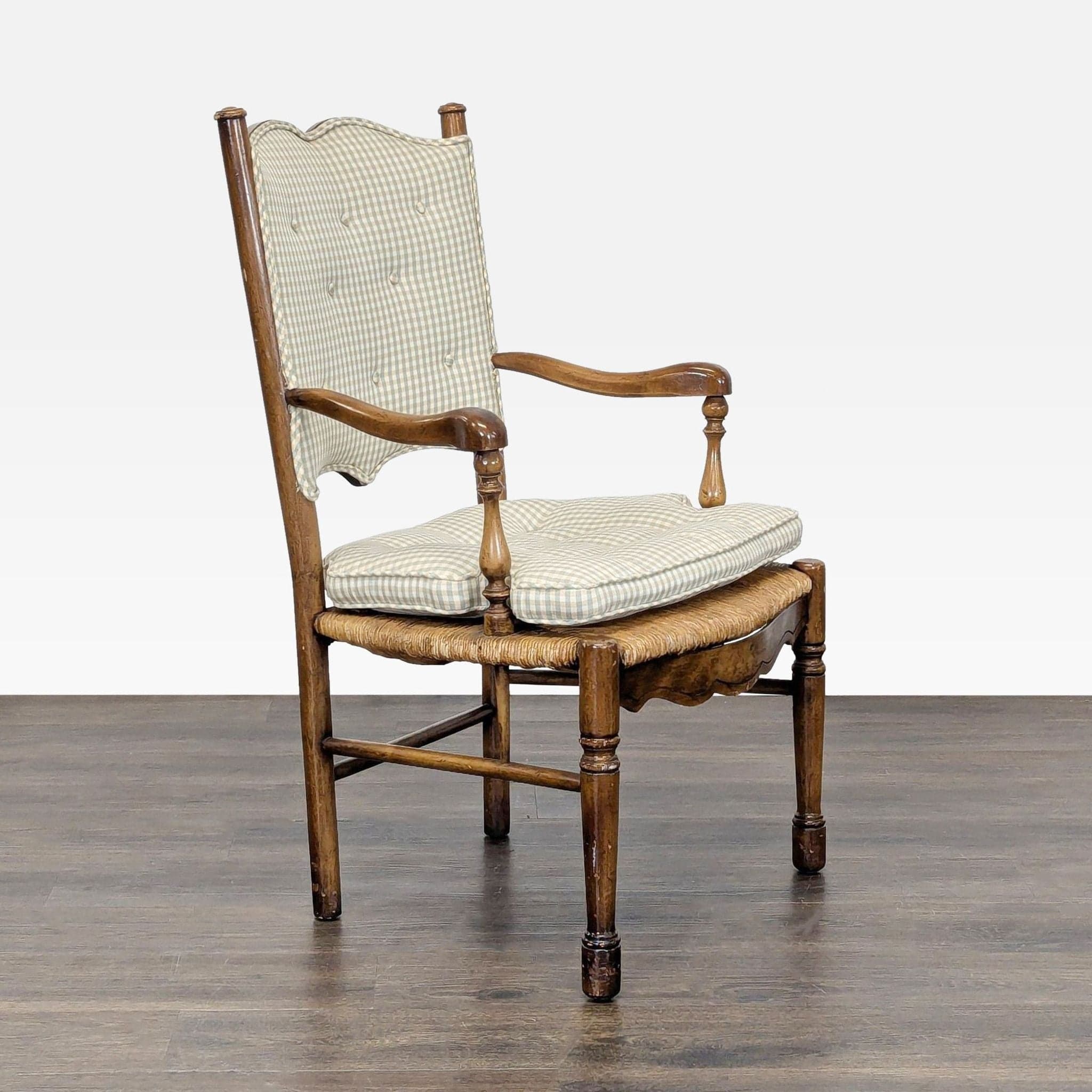 Ladderback Dining Armchair with Rush Seat - Thumbnail 2