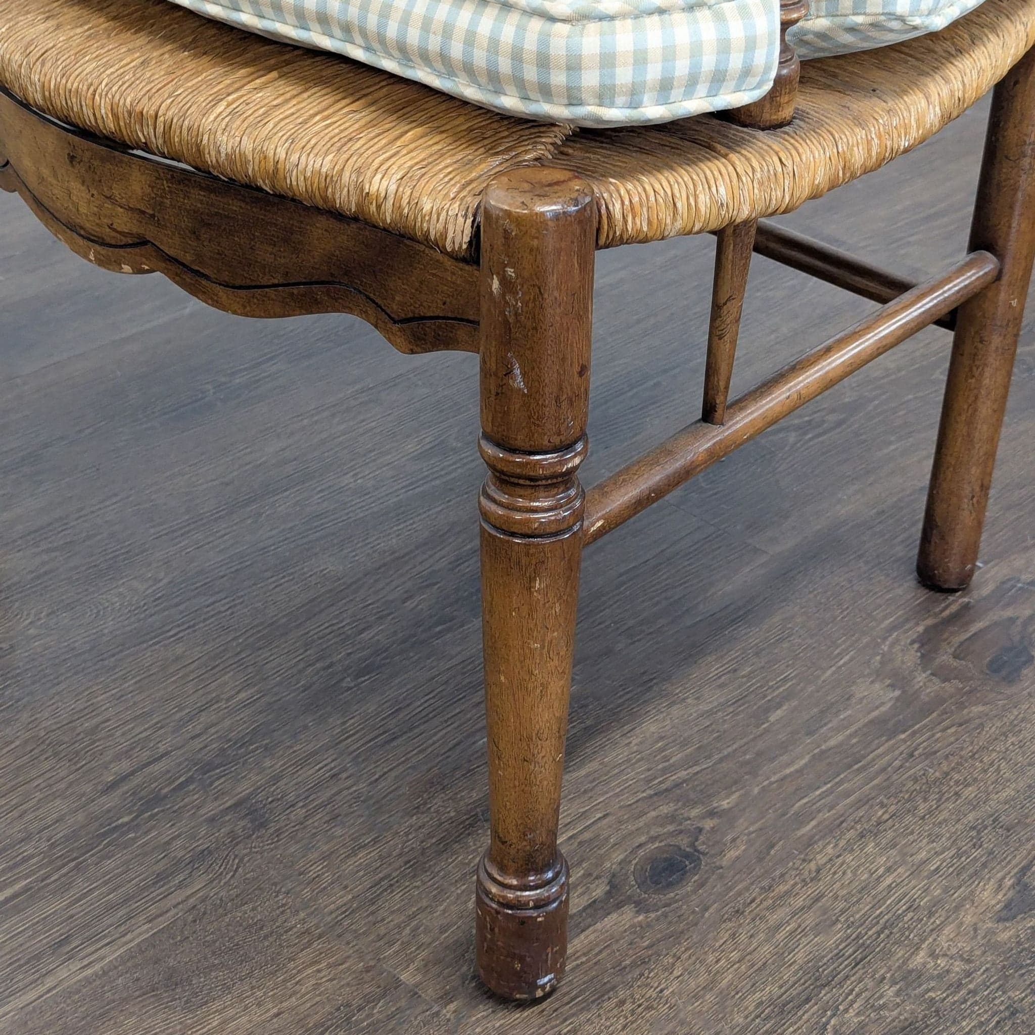 Ladderback Dining Armchair with Rush Seat - Thumbnail 4