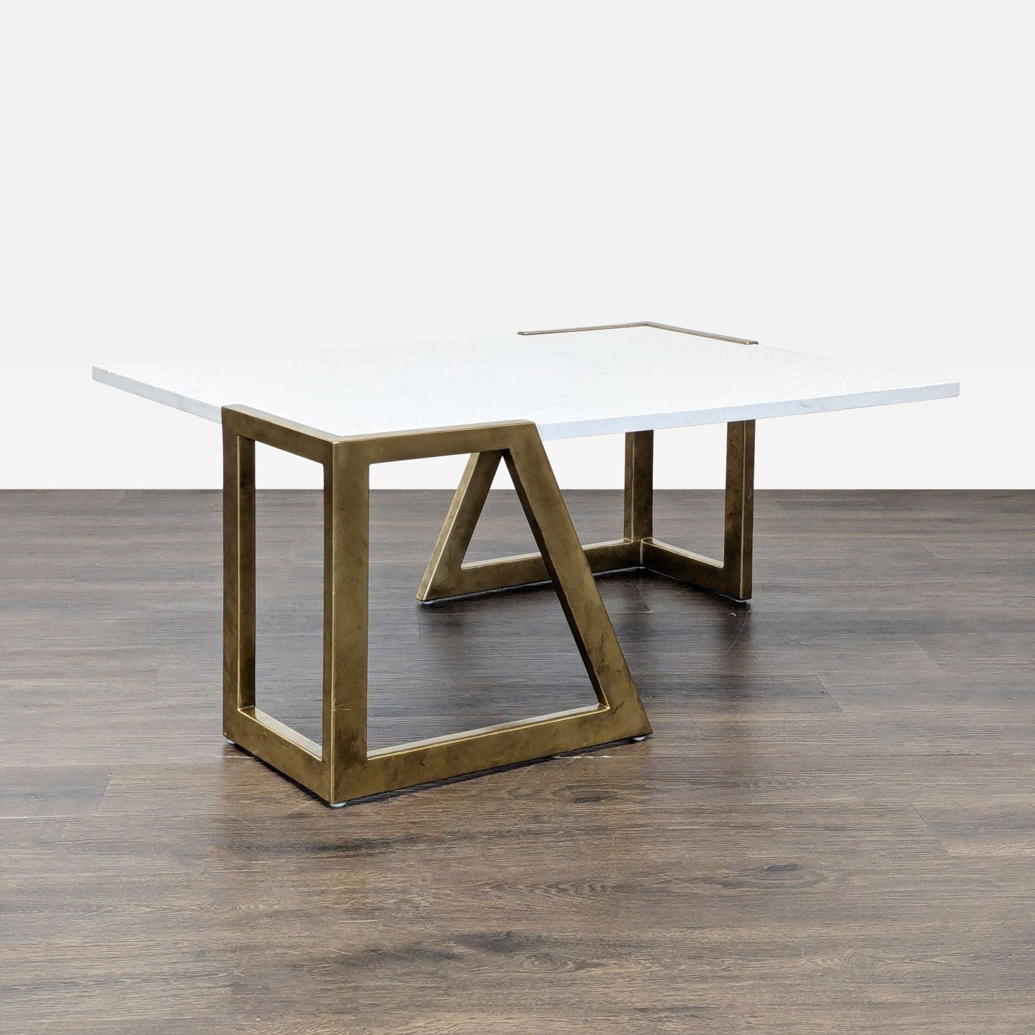 Century Furniture Faux Stone Top Coffee Table