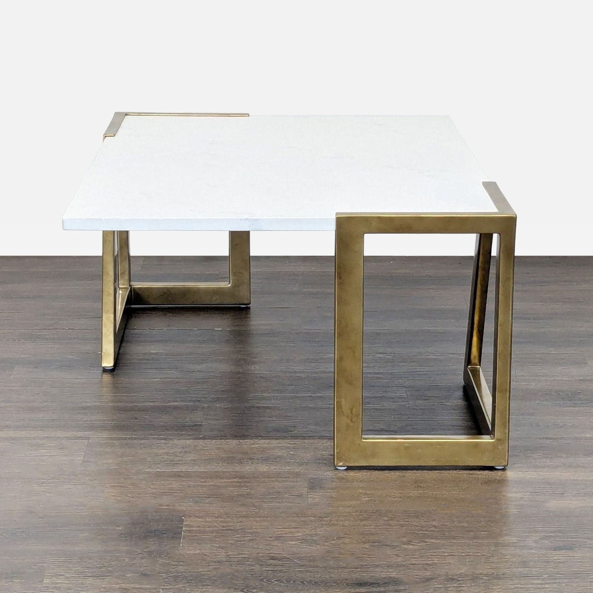 Century Furniture Faux Stone Top Coffee Table - Thumbnail 2