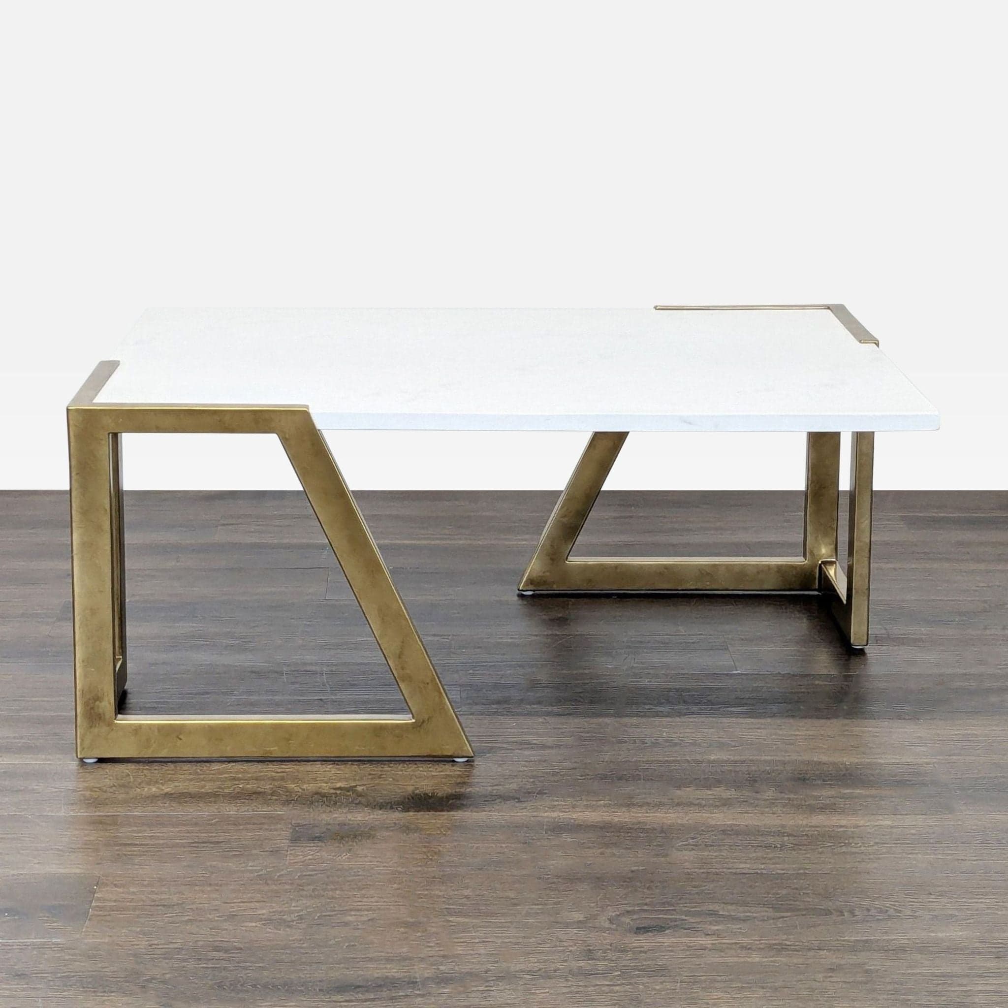 Century Furniture Faux Stone Top Coffee Table - Thumbnail 3