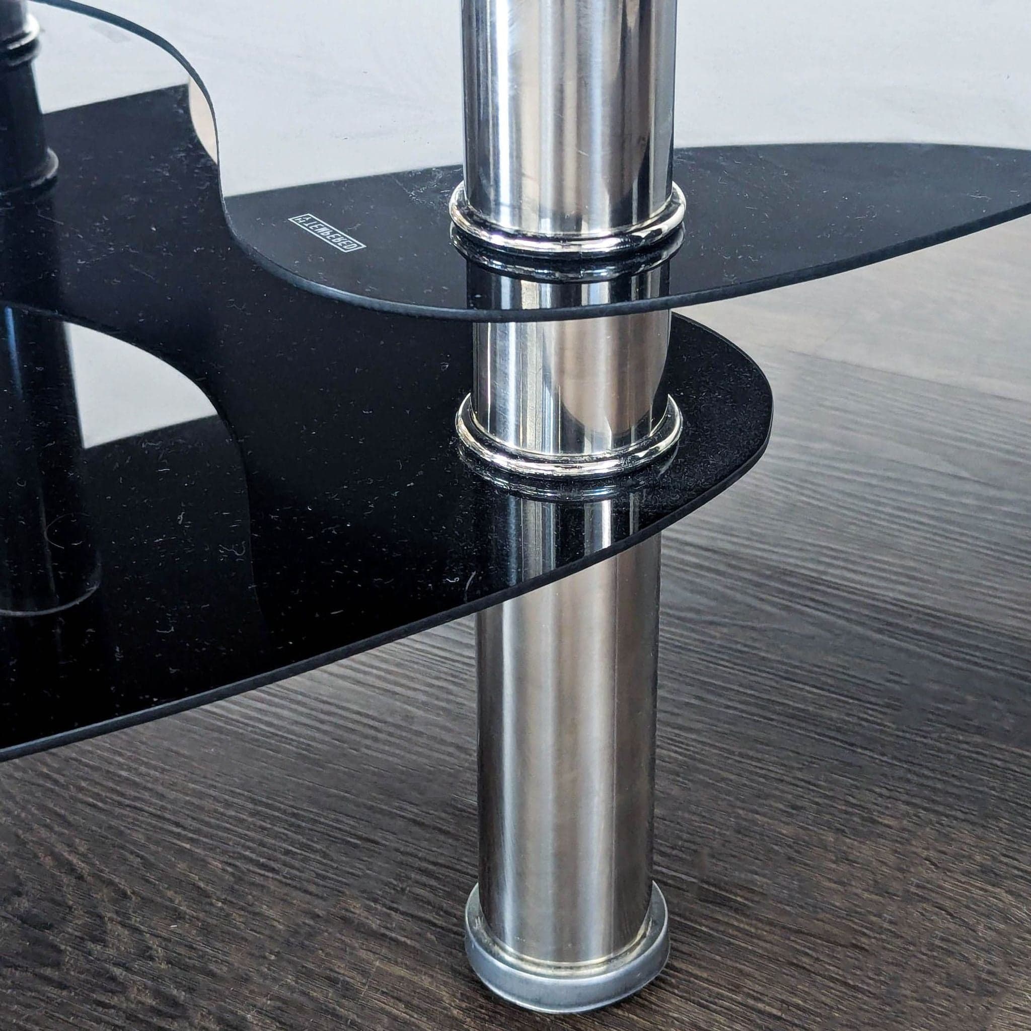 Three Tier Glass and Metal Coffee Table - Thumbnail 6