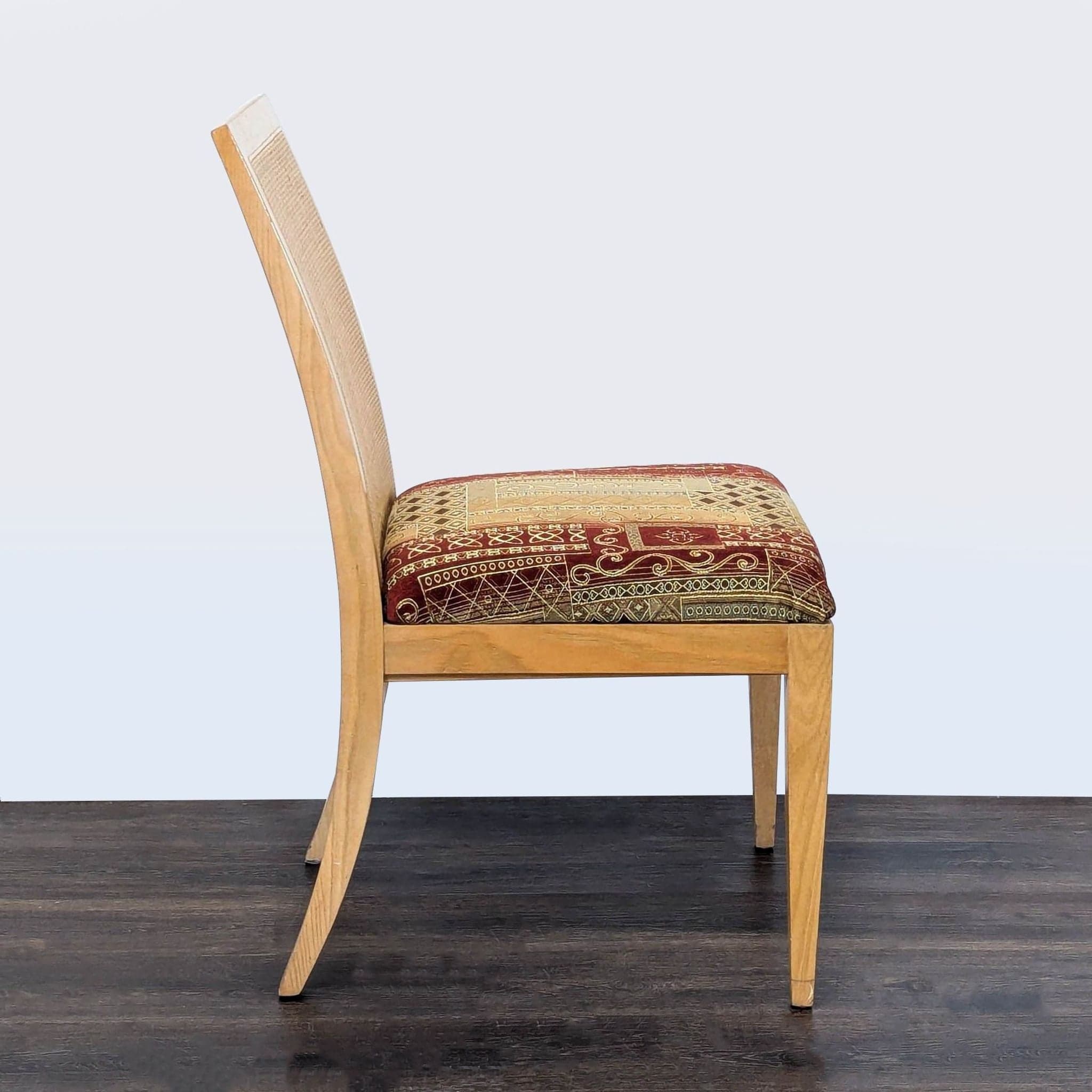 Set of 6 Wood Upholstered Dining Chair including 2 arm chairs - Thumbnail 4