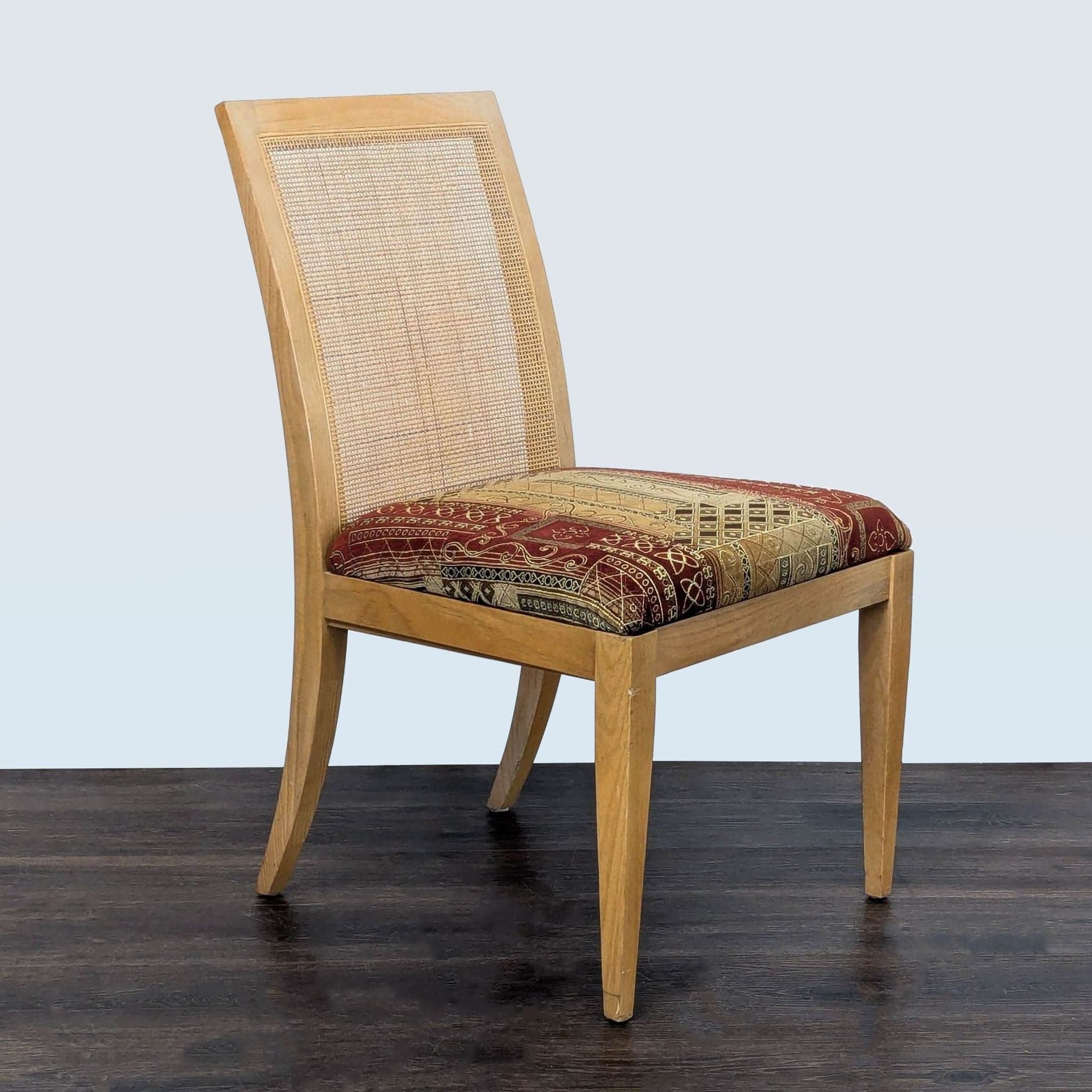 Set of 6 Wood Upholstered Dining Chair including 2 arm chairs - Thumbnail 3