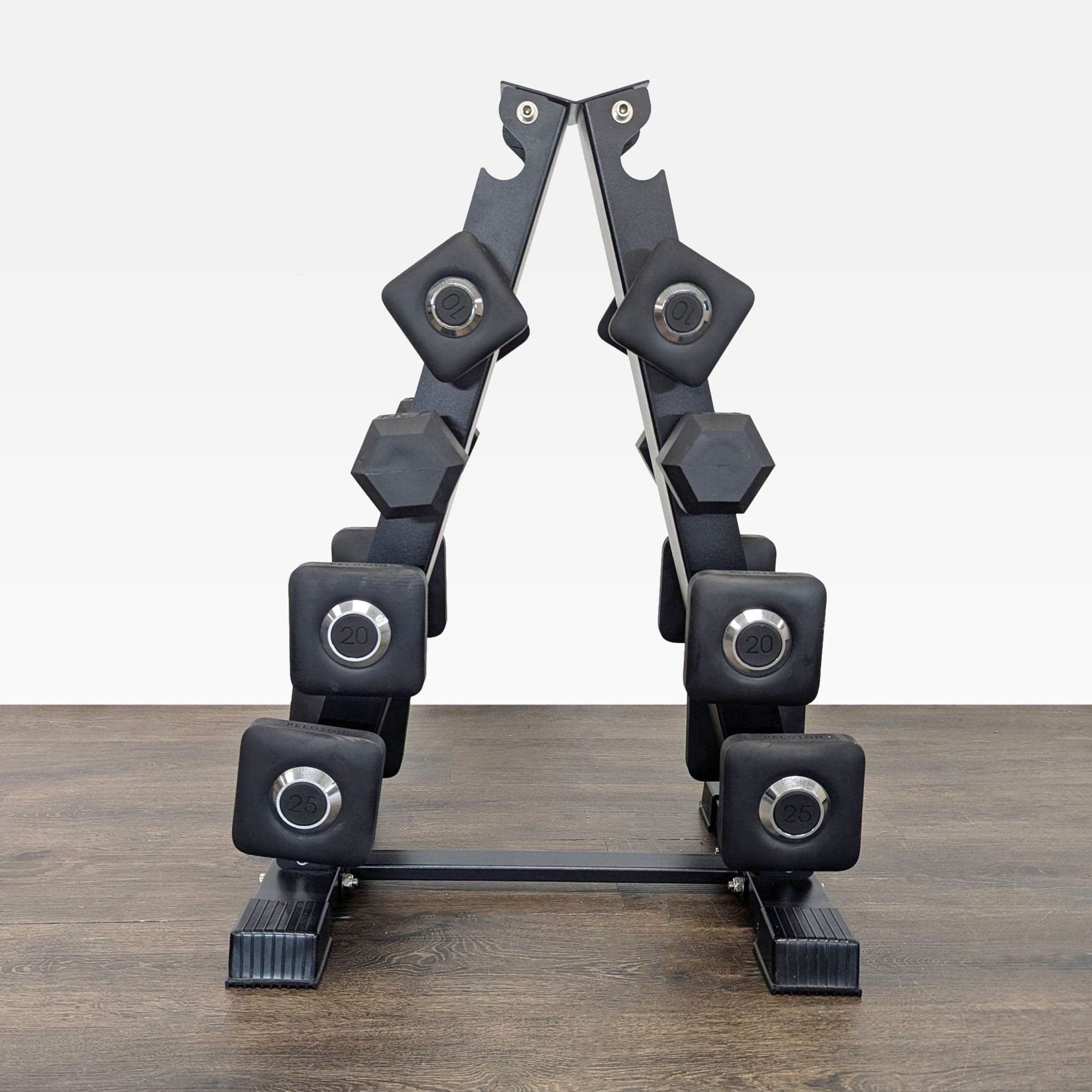 Peloton Dumbbell Set with Rack - 10lb to 25lb Weights, Gym Equipment - Thumbnail 7