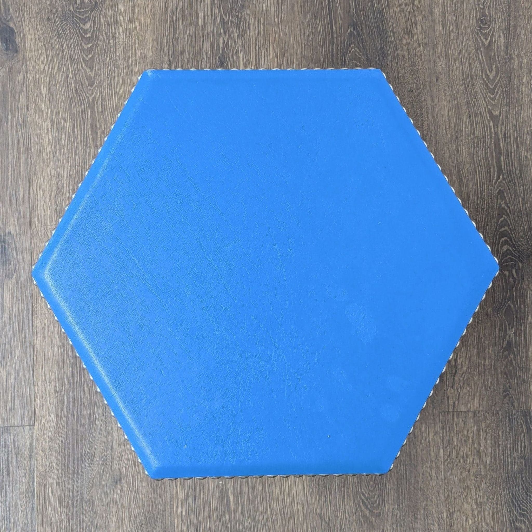 Wisteria Blue Hide Stool - Thumbnail 3