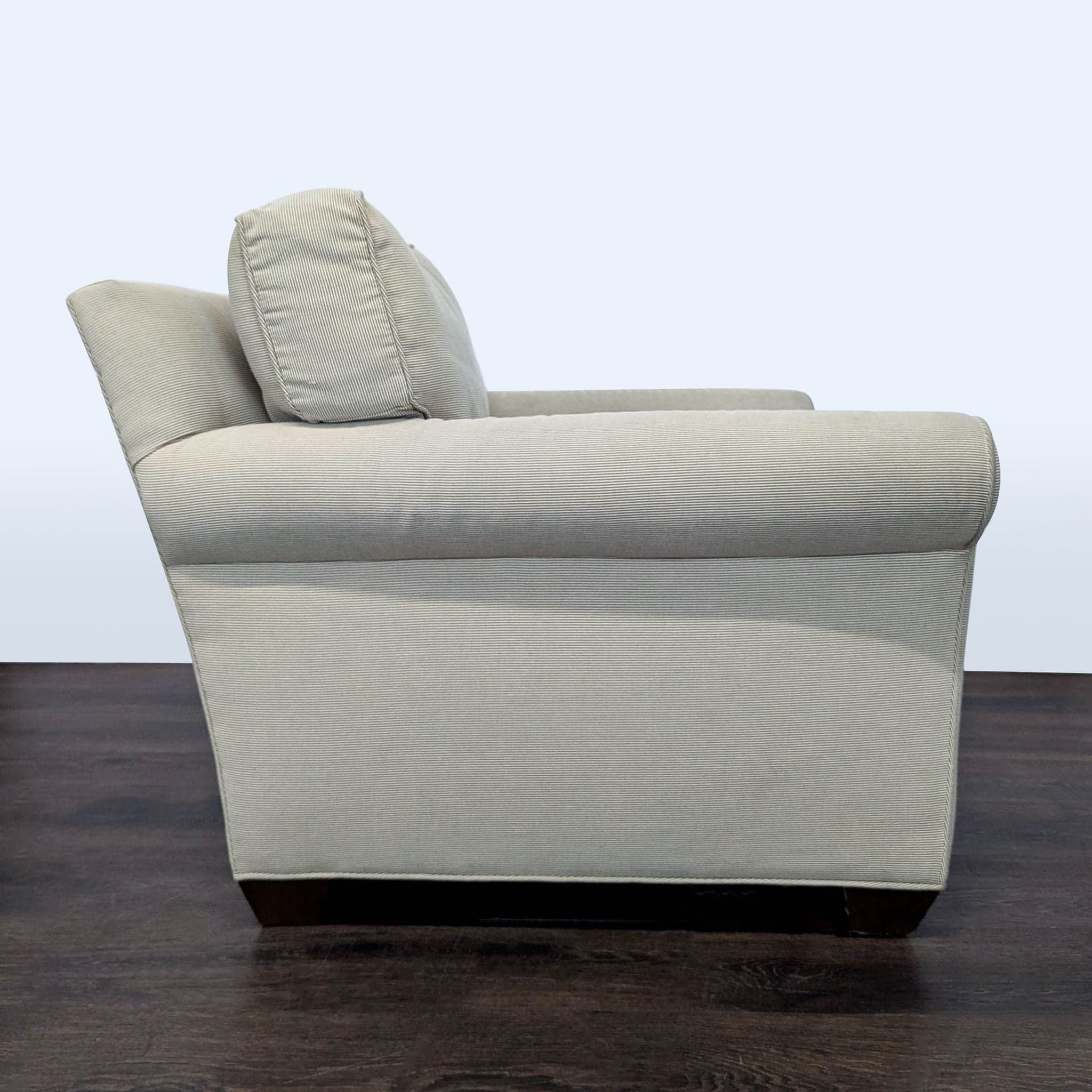 Comfy Lounge Chair with Matching Ottoman - Light Sage - Thumbnail 4