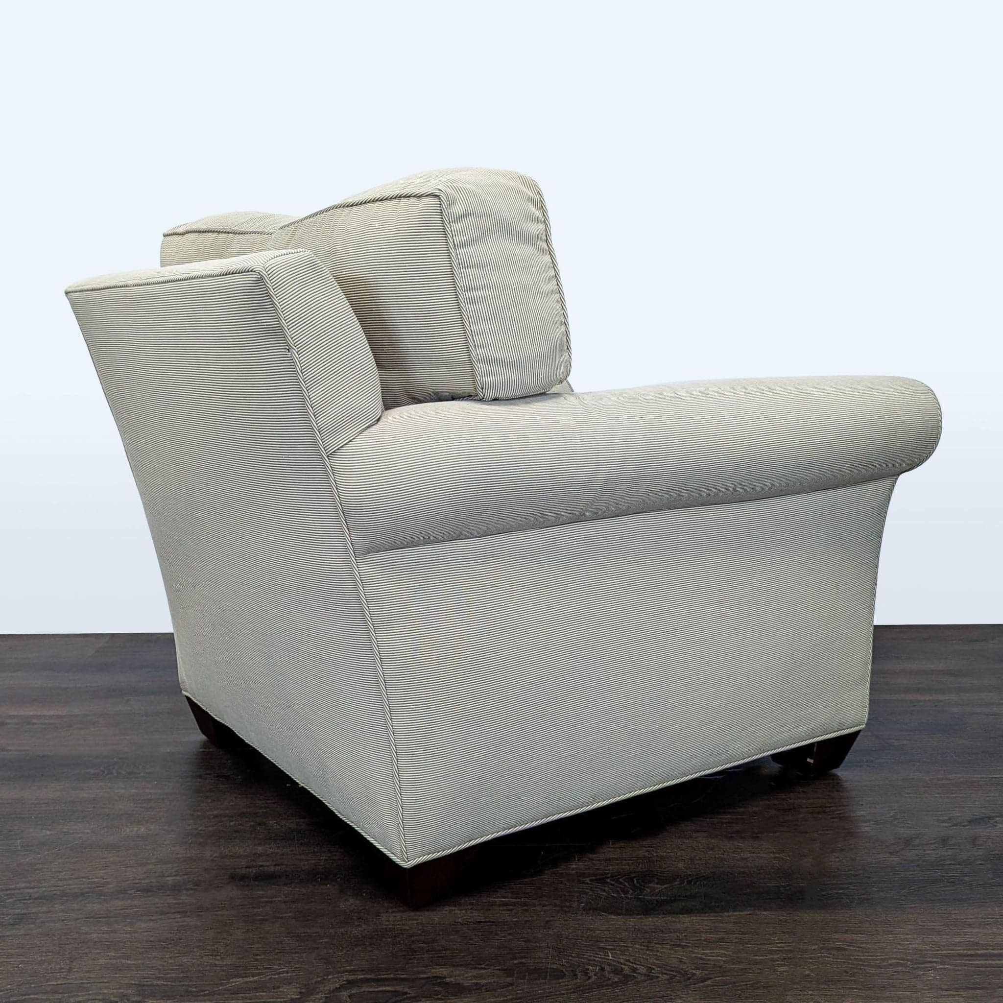 Comfy Lounge Chair with Matching Ottoman - Light Sage - Thumbnail 6