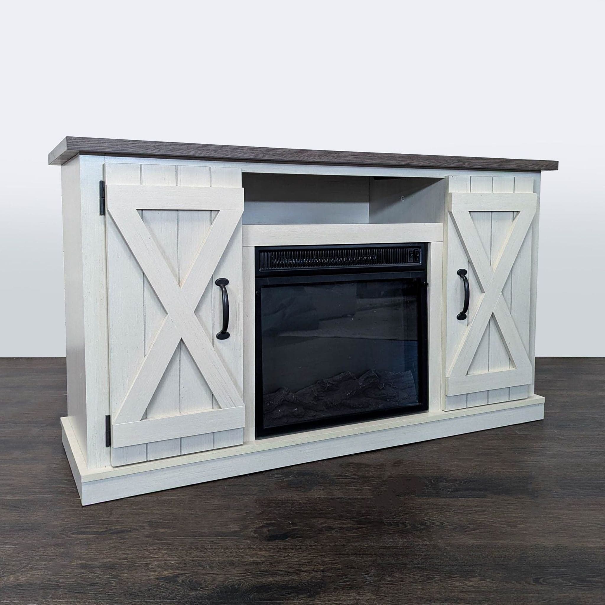 Twin Star Home Modern Farmhouse TV Stand - Thumbnail 3