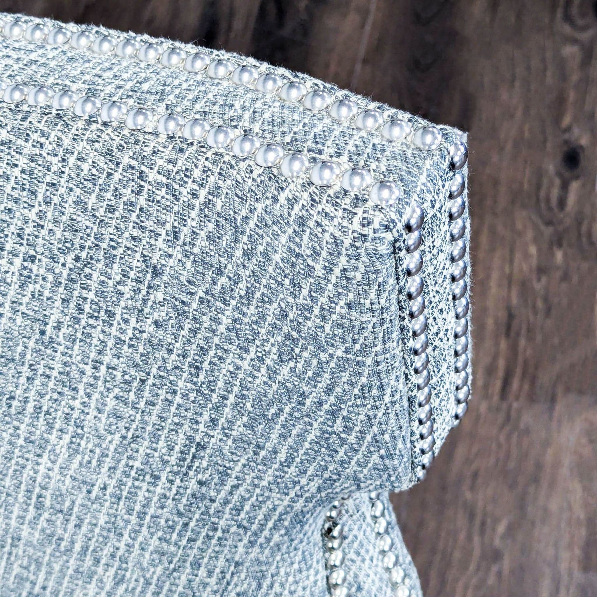 Thomasville Modern Grey Upholstered Loveseat with Nailhead Trim - Thumbnail 7