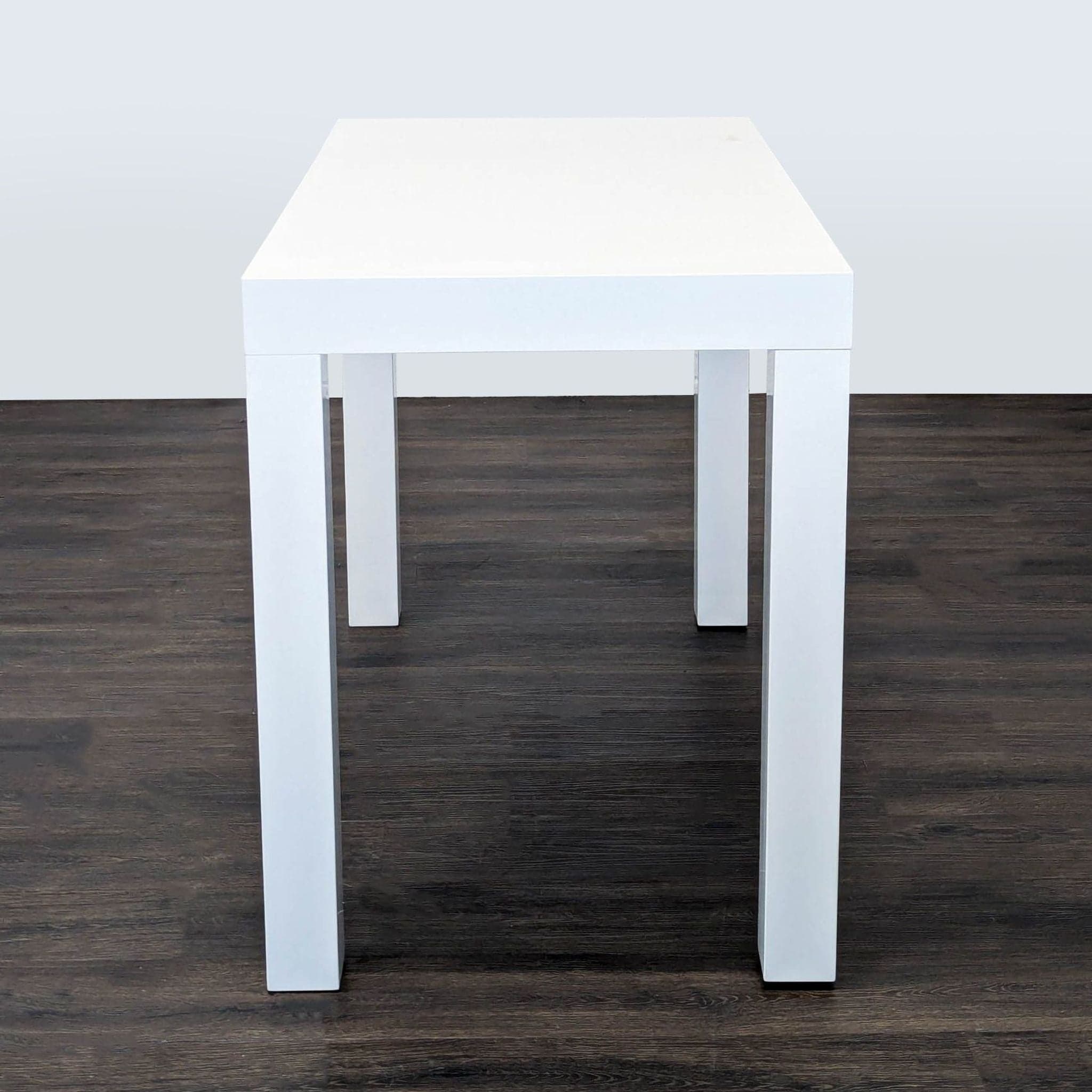 West Elm White Minimalist Desk with Two Drawers - Thumbnail 6