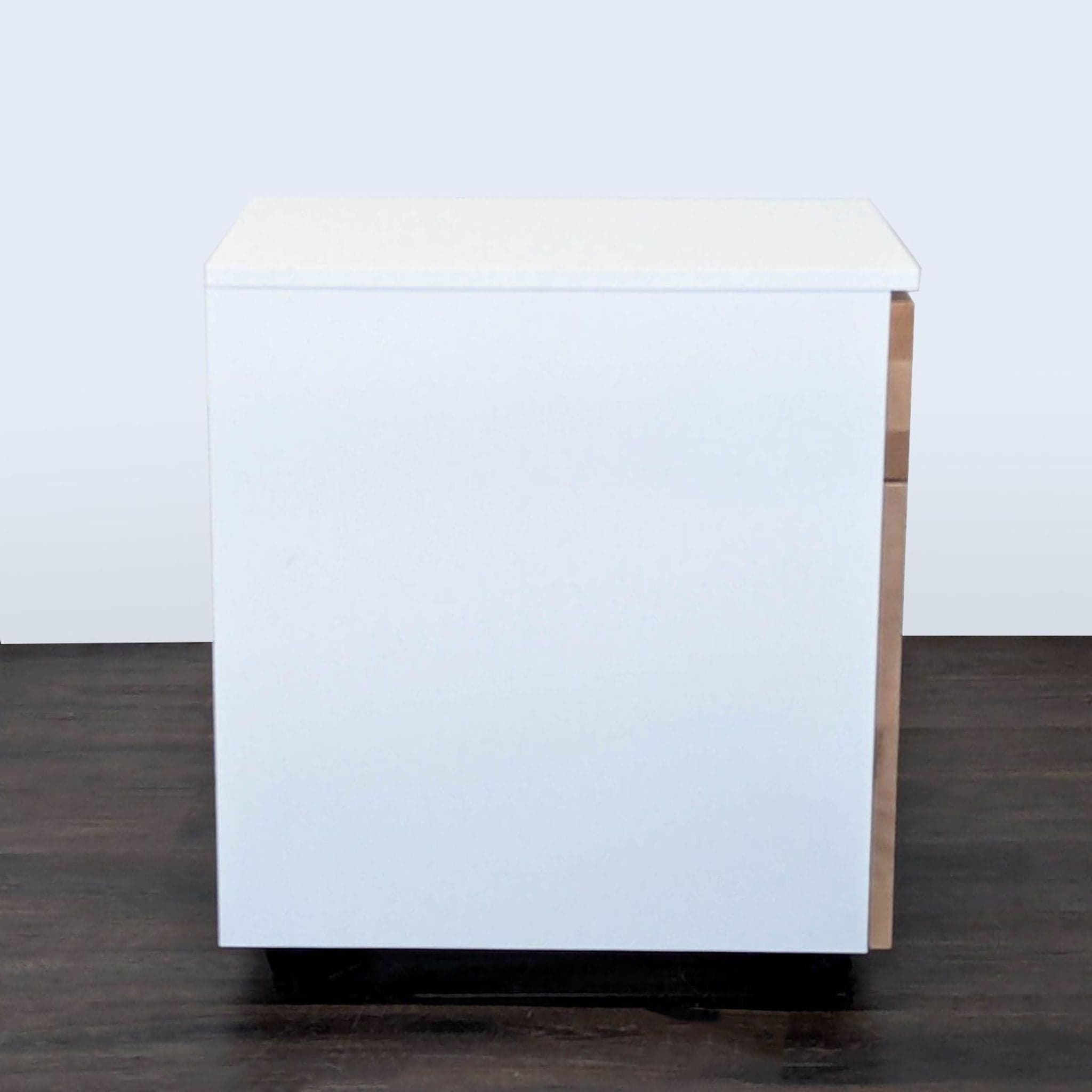 Modern 2-Drawer Mobile Office Cabinet with Lock and Wheels - Thumbnail 3
