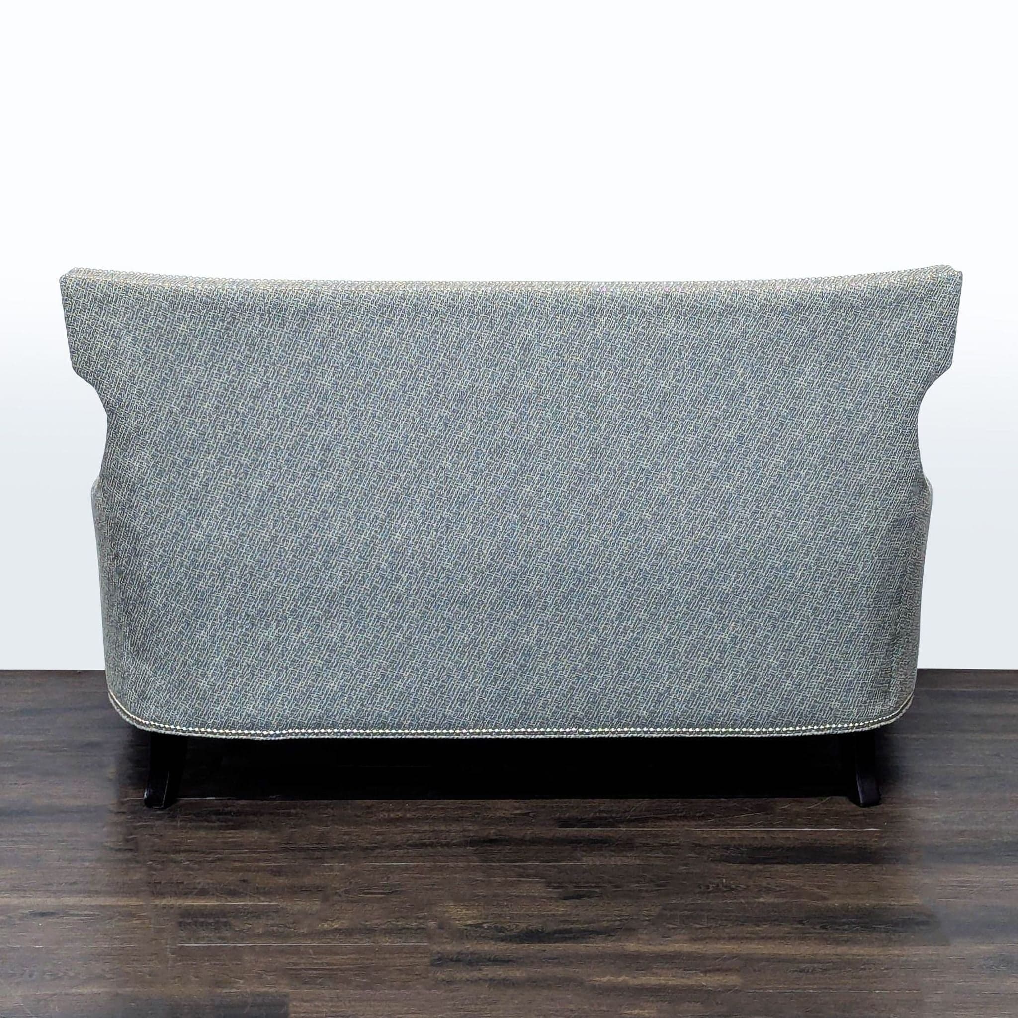 Thomasville Modern Grey Upholstered Loveseat with Nailhead Trim - Thumbnail 4