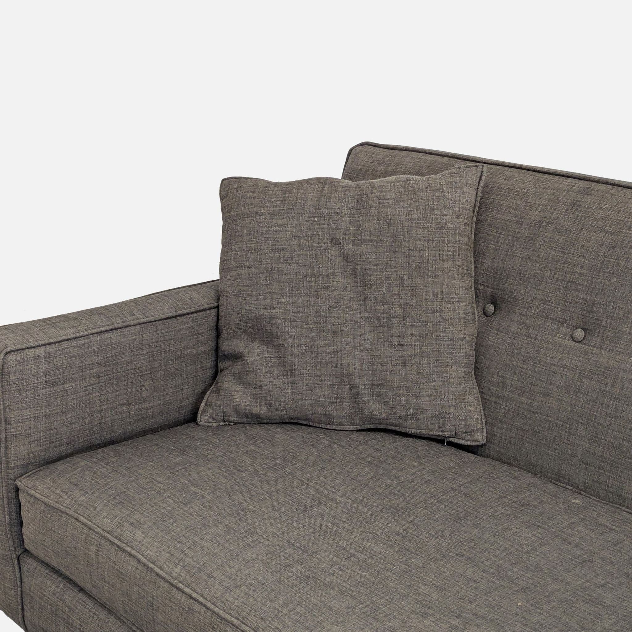 Modern Gray 3-Seat Sofa with Cushions - Thumbnail 7