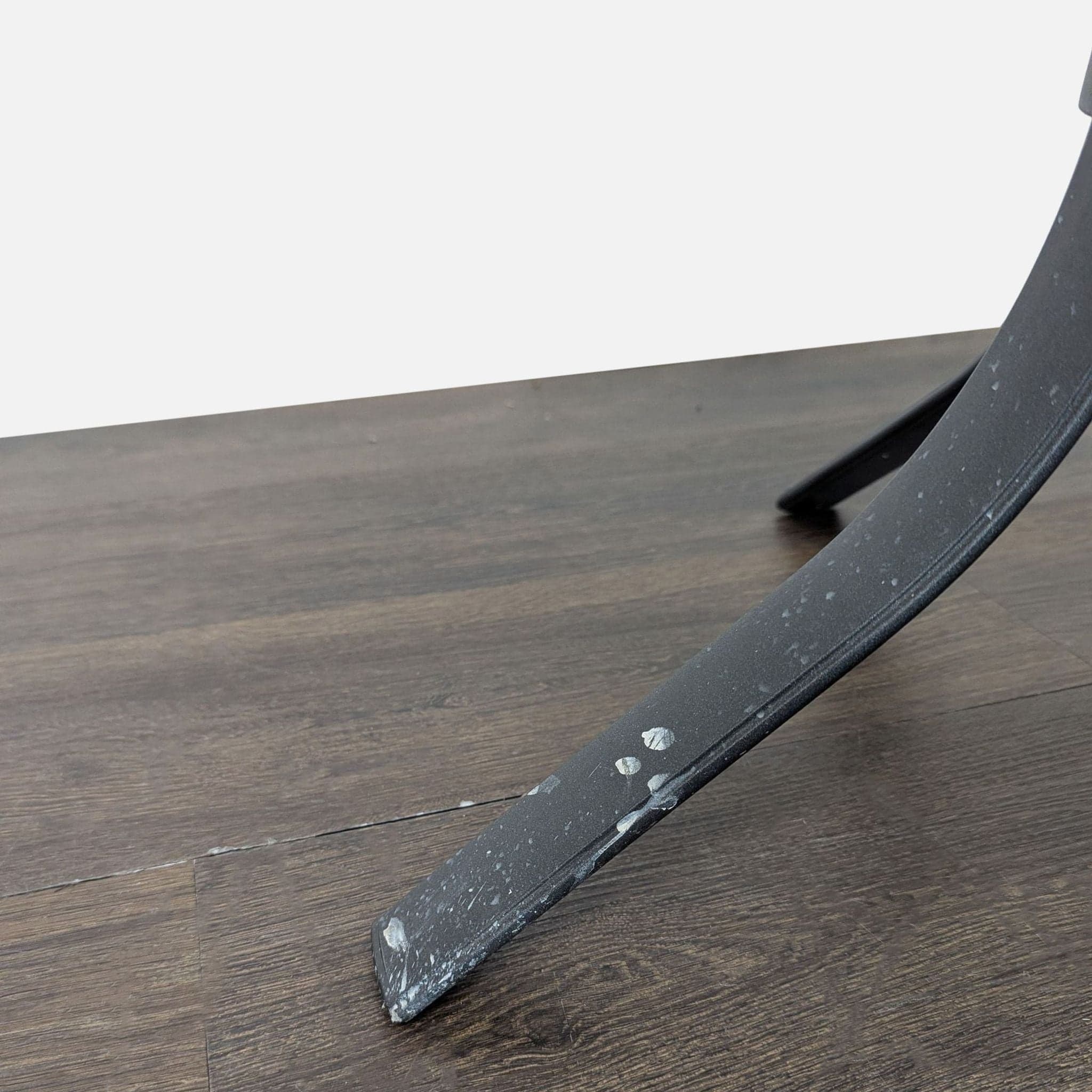 Sturdy Black Metal Square Outdoor Table with Curved Legs - Thumbnail 6