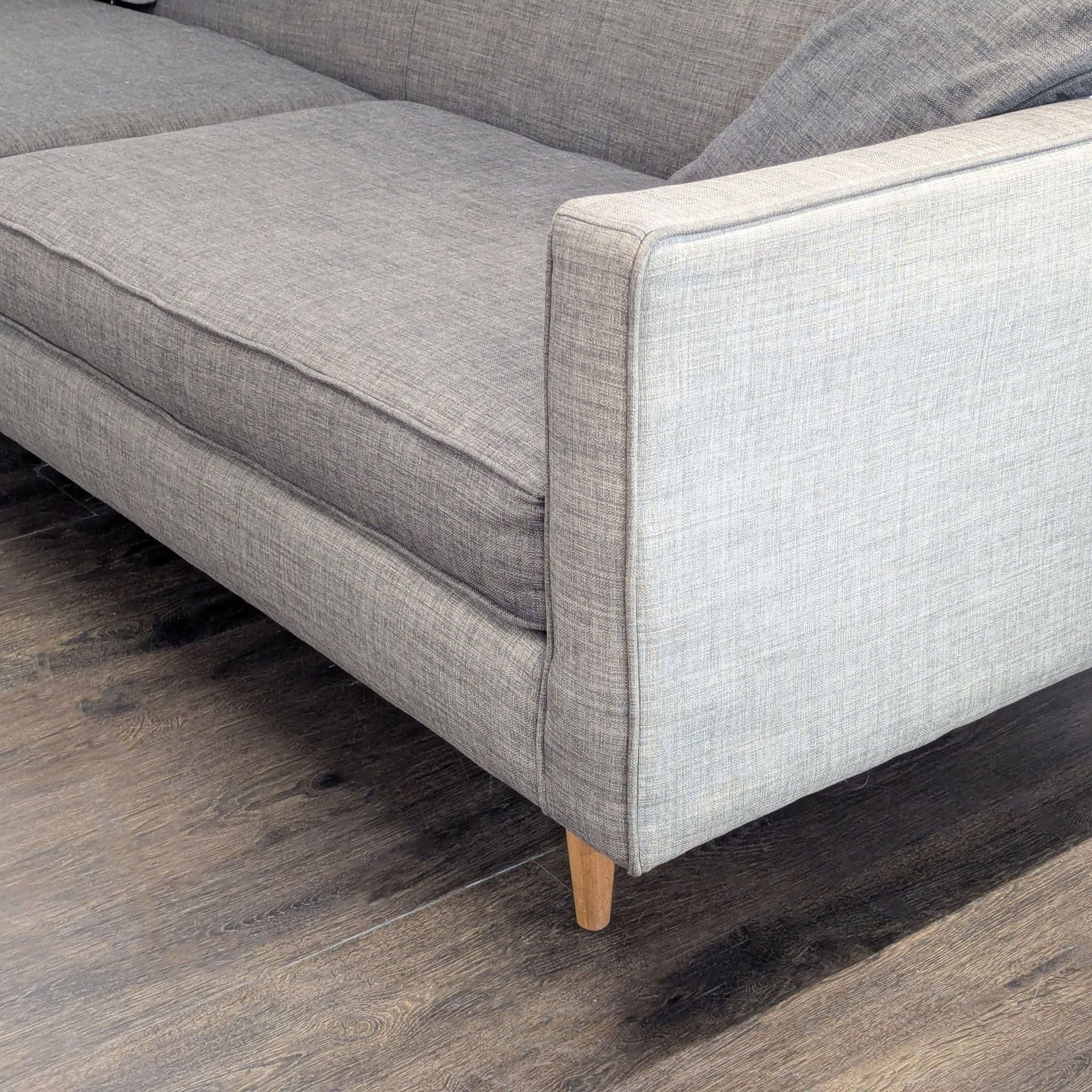 Modern Gray 3-Seat Sofa with Cushions - Thumbnail 8