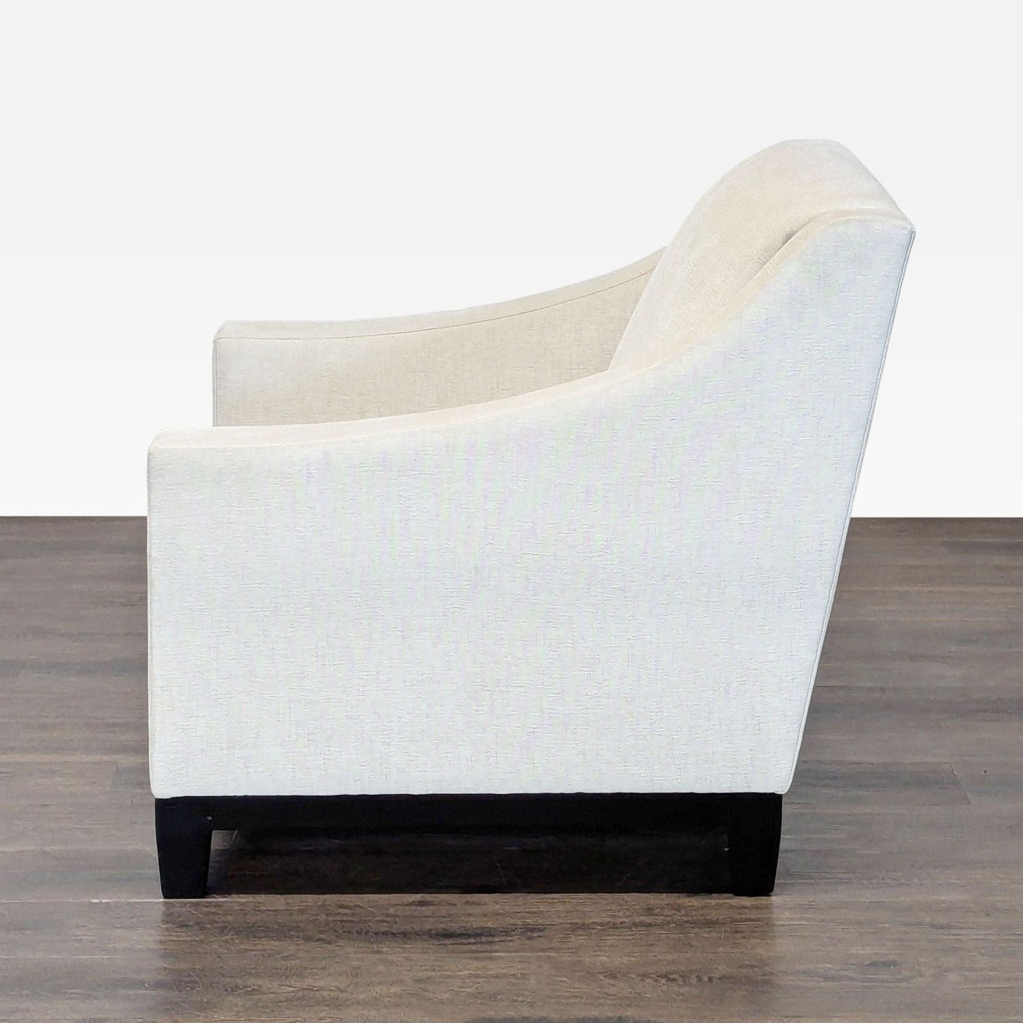A. Rudin No. 688 Modern Lounge Chair in Cream Fabric - Thumbnail 3
