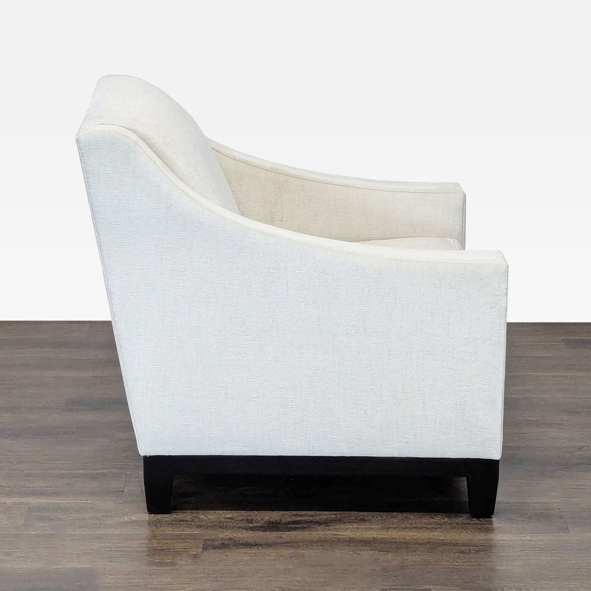 A. Rudin No. 688 Modern Lounge Chair in Cream Fabric - Thumbnail 7