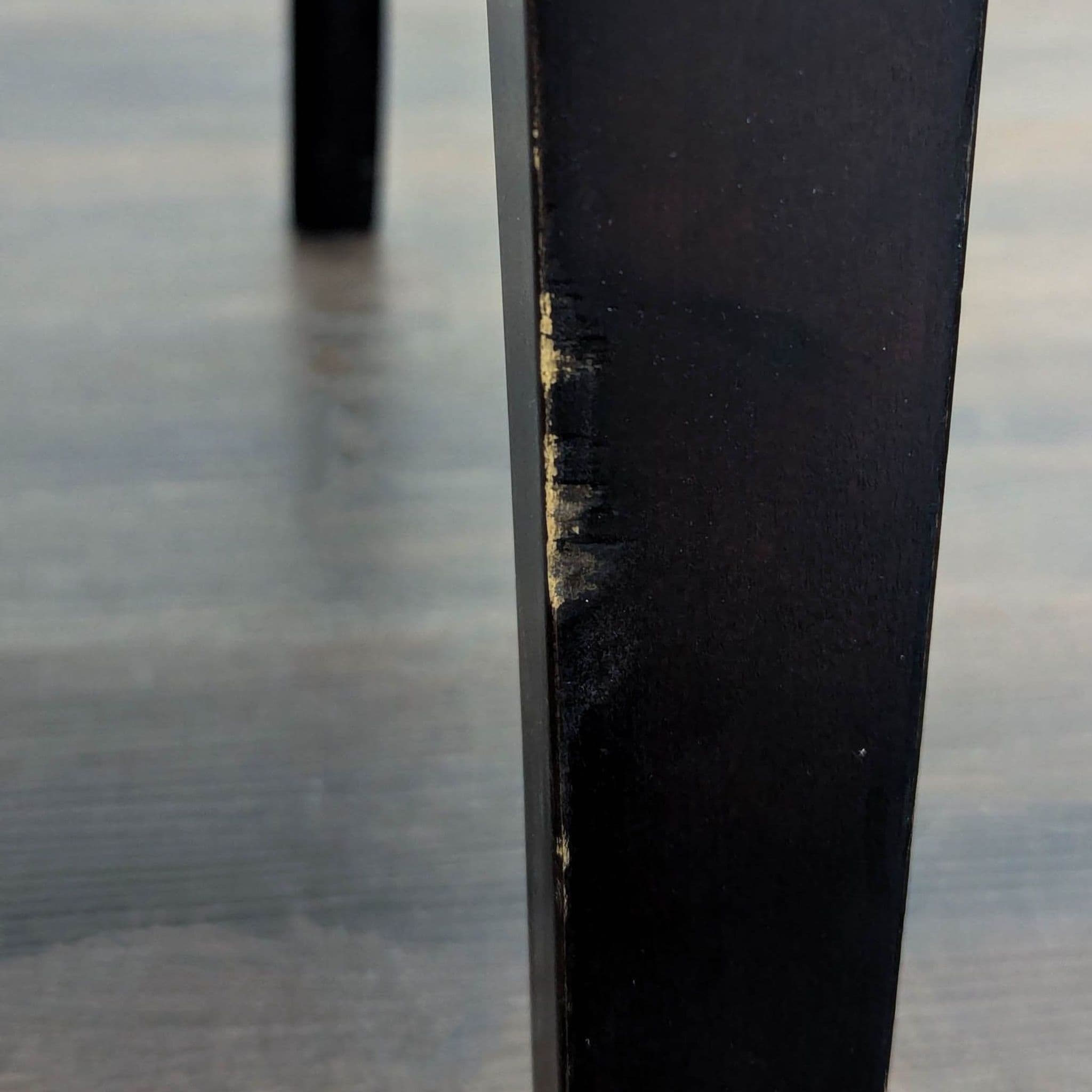 Pier 1 Imports Leather Dining Chair on Wood Legs - Thumbnail 7