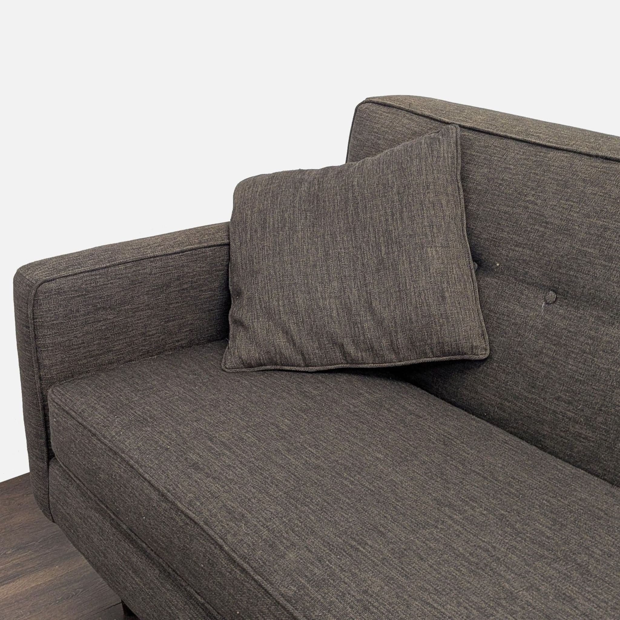 Modern Dark Grey 3-Seat Sofa with Cushions - Thumbnail 6