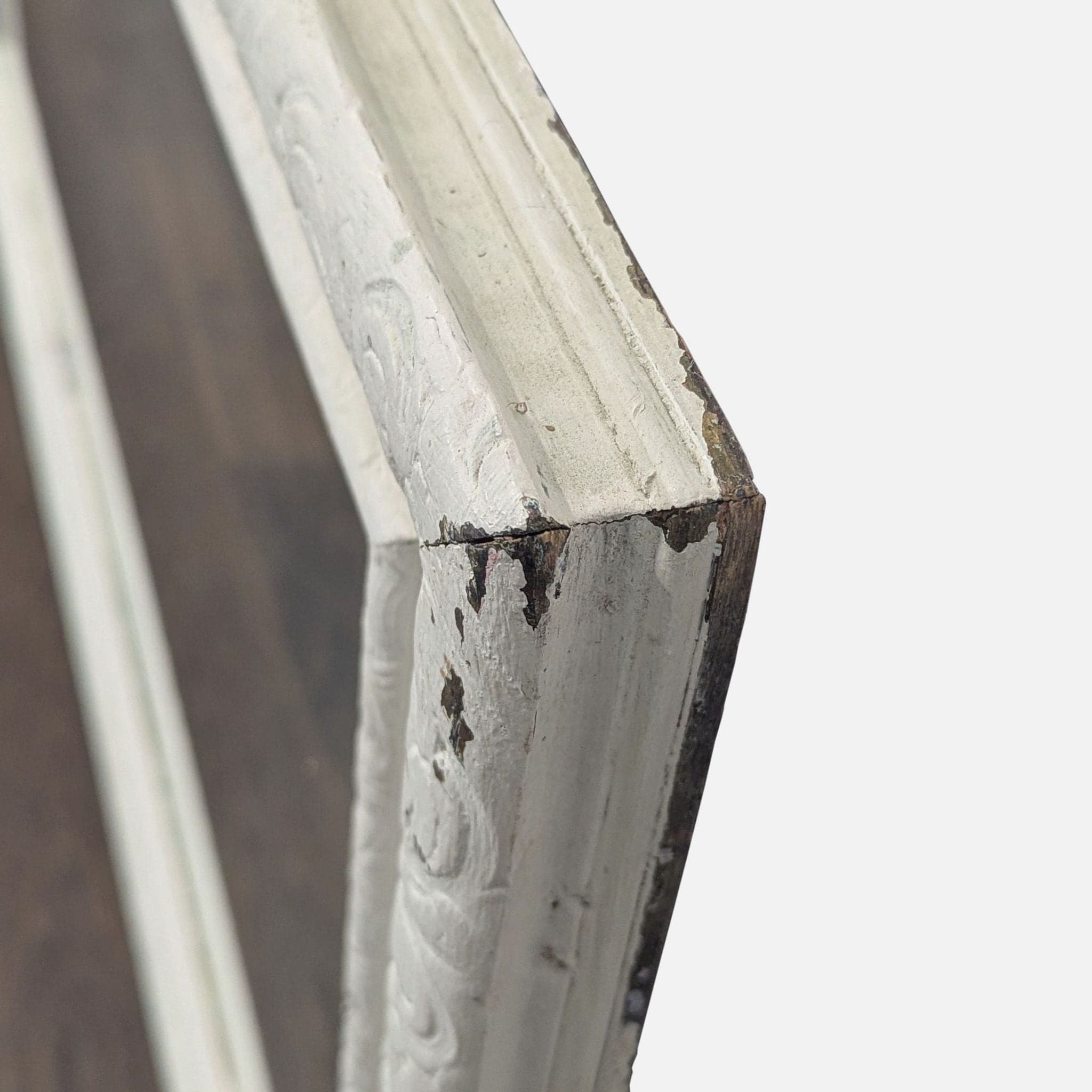 Wood Framed Mirror with Carving - Thumbnail 4