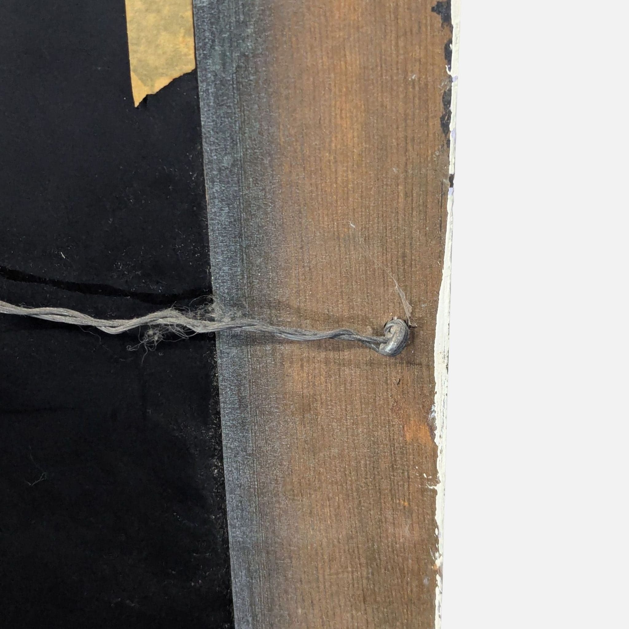 Wood Framed Mirror with Carving - Thumbnail 5