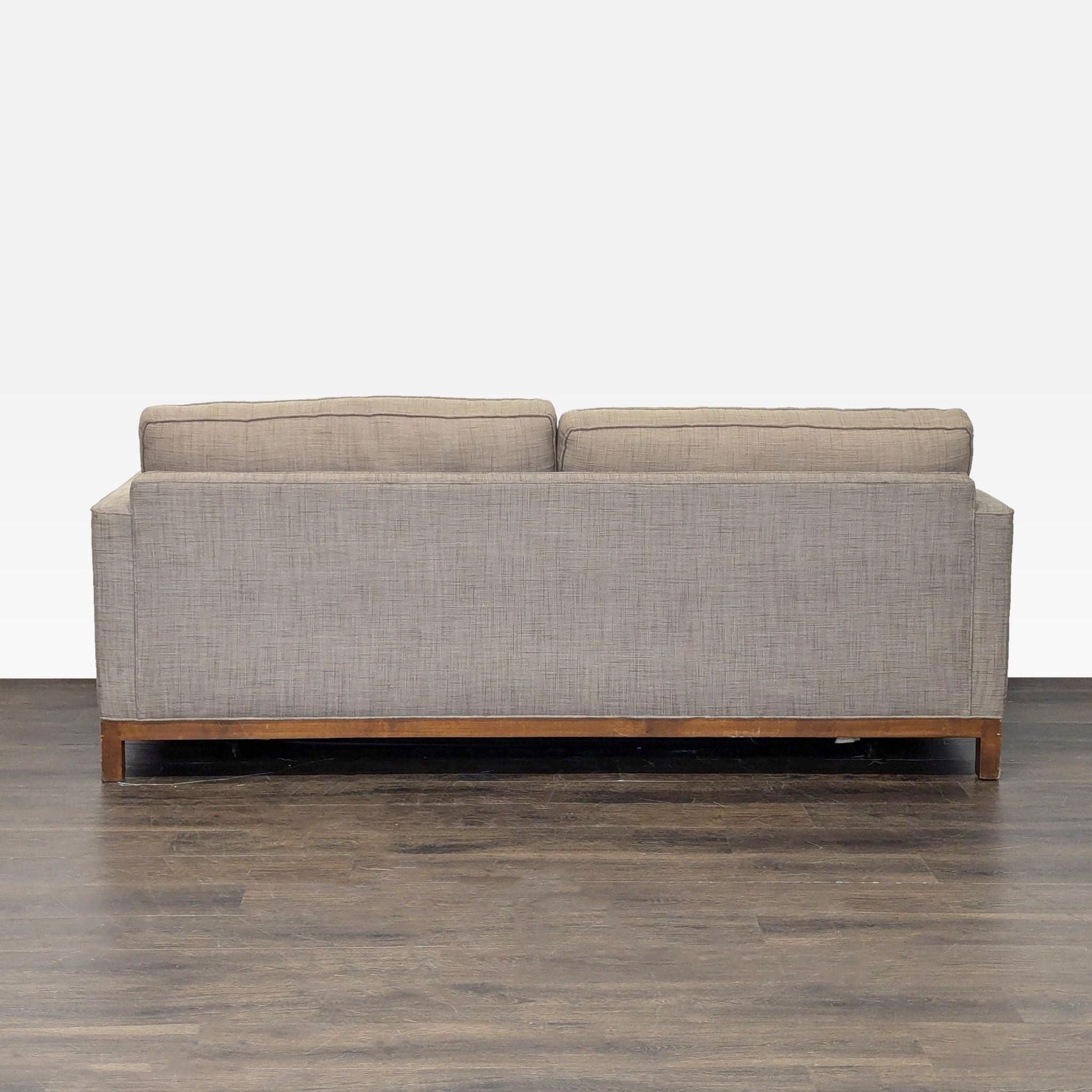 Modern Sleeper Sofa with Wooden Base and Button-Tufted Back - Thumbnail 8