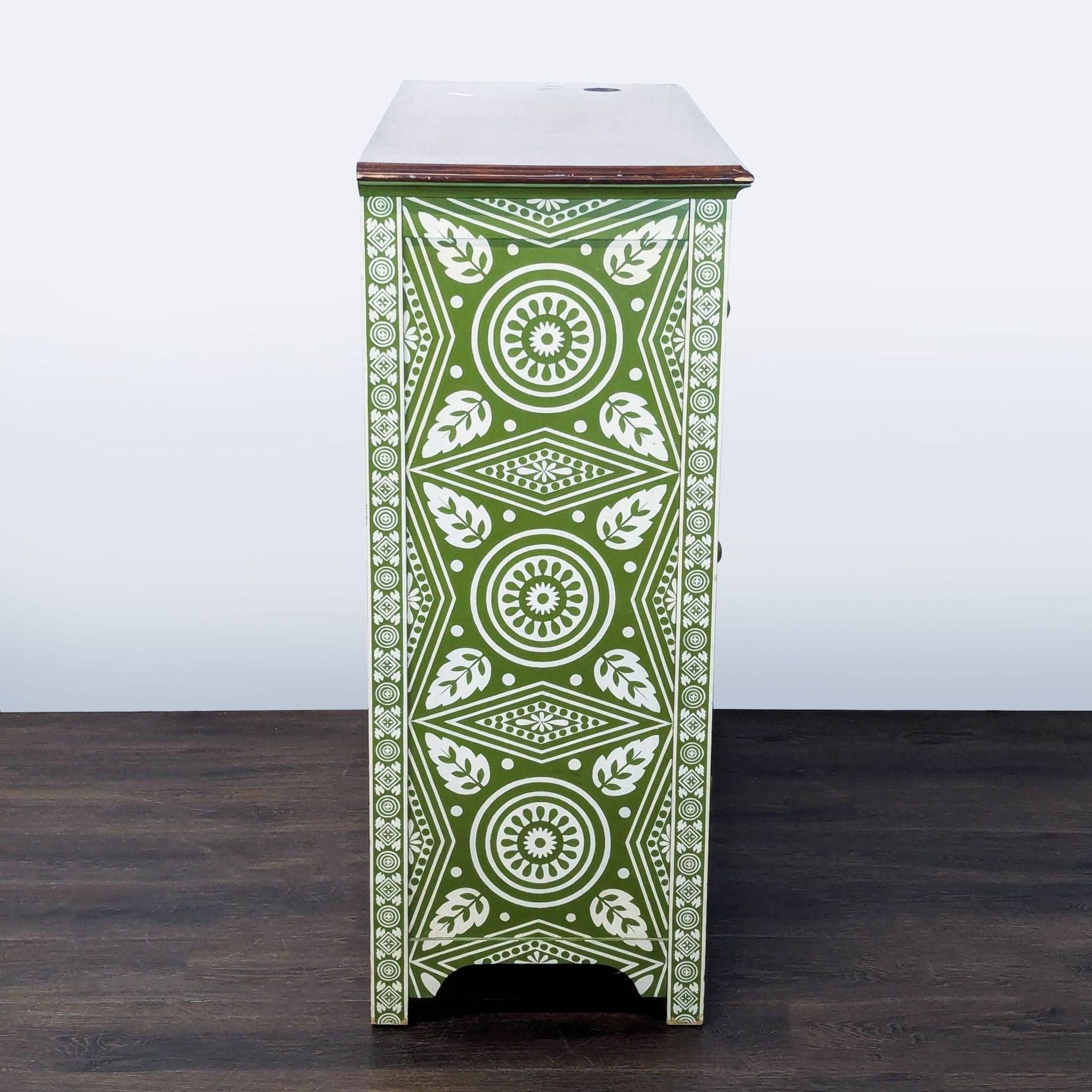 Pottery Barn Green Patterned 3-Drawer Dresser/Desk - Thumbnail 5