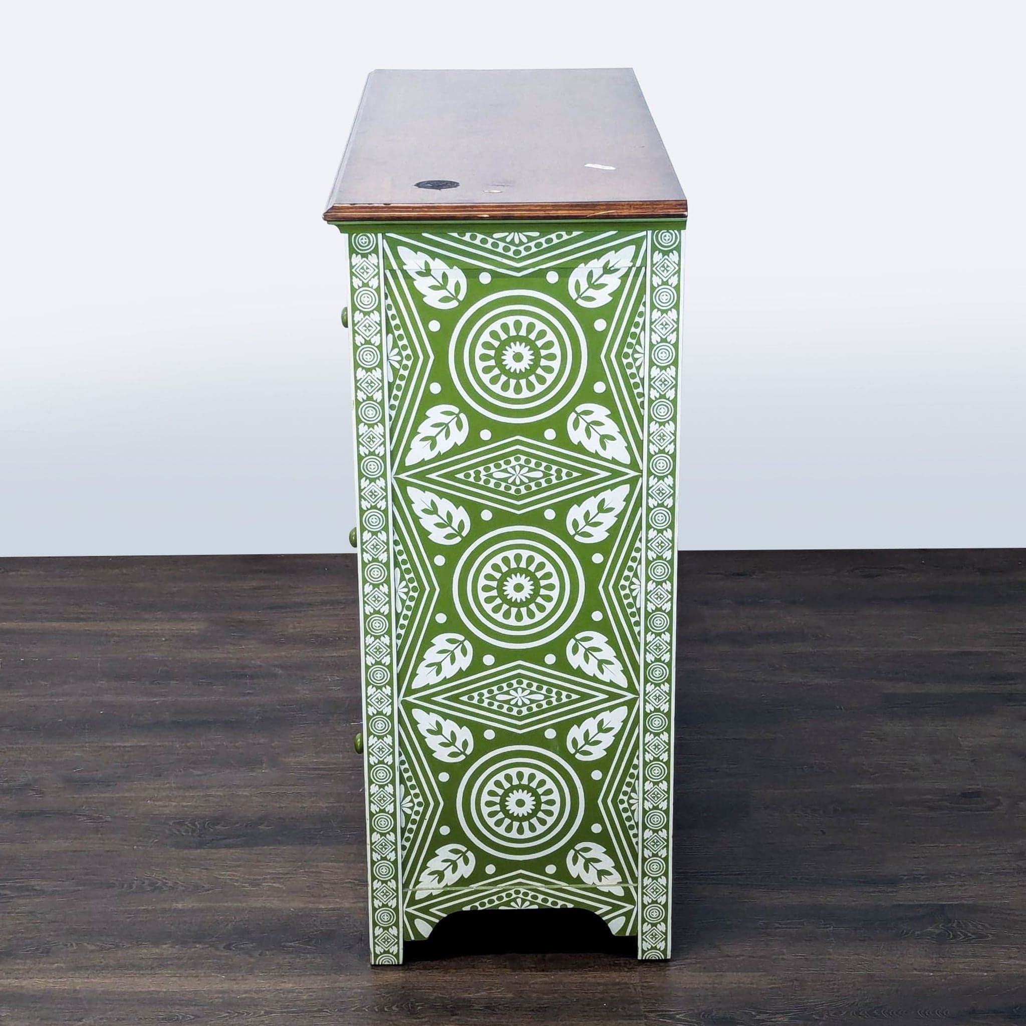 Pottery Barn Green Patterned 3-Drawer Dresser/Desk - Thumbnail 7