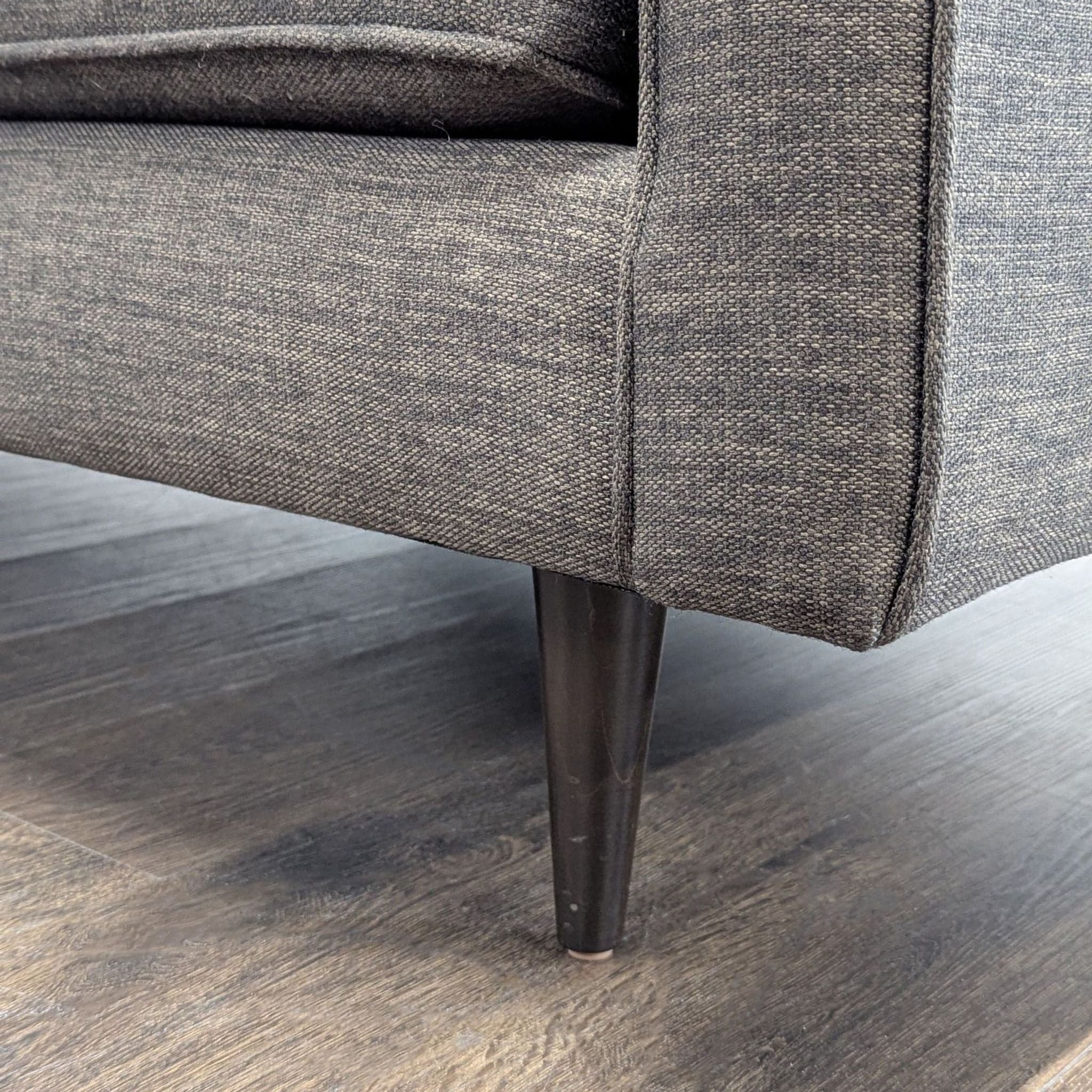 Modern Dark Grey 3-Seat Sofa with Cushions - Thumbnail 7
