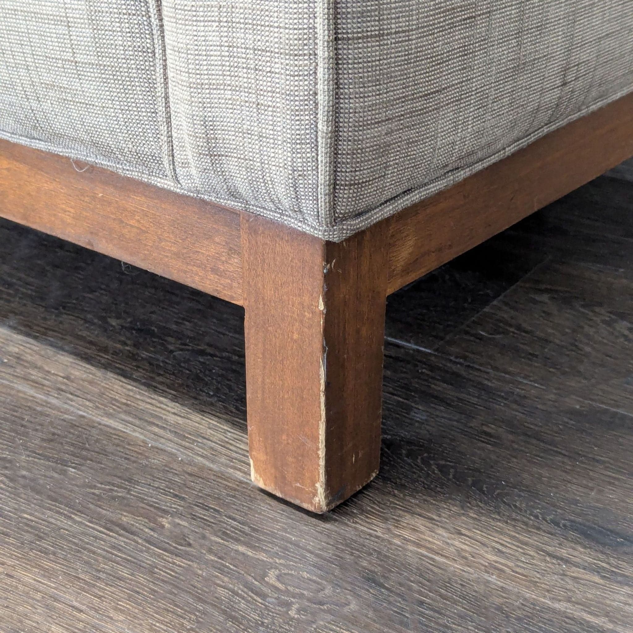 Modern Sleeper Sofa with Wooden Base and Button-Tufted Back - Thumbnail 7