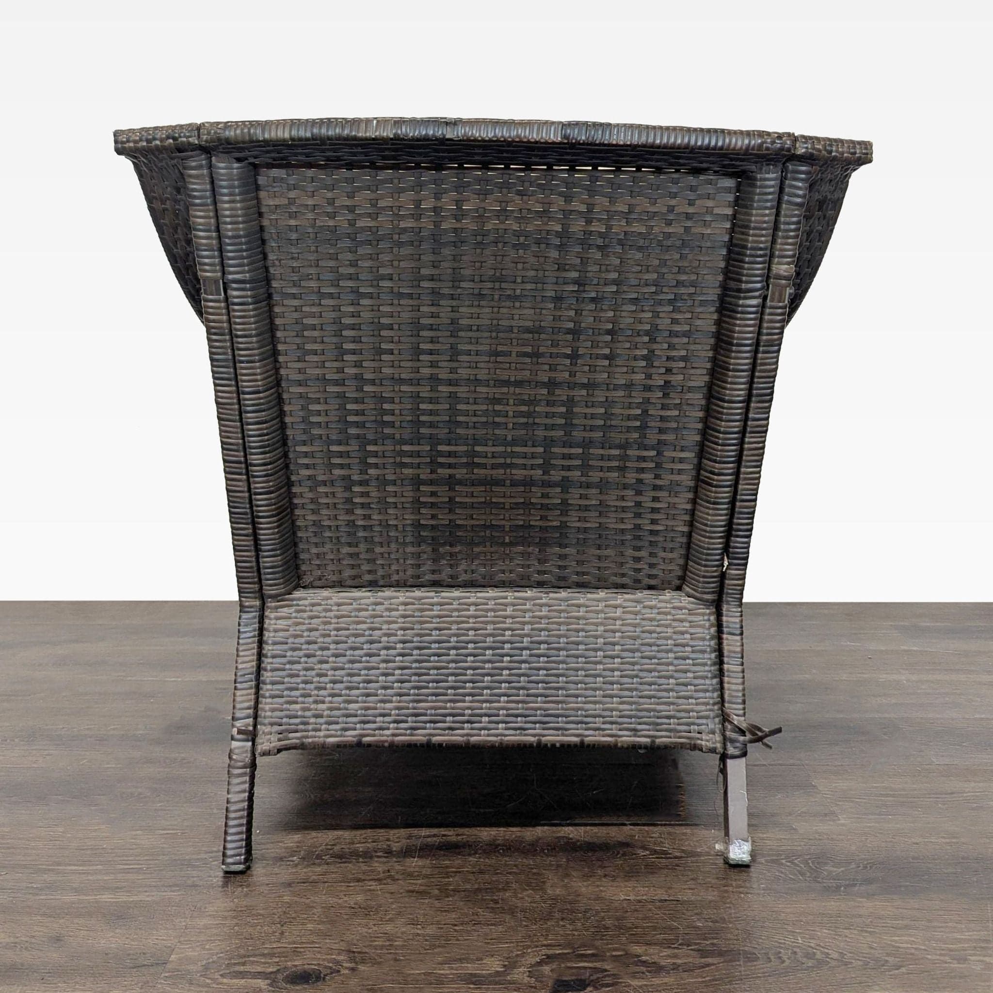 Threshold Outdoor All Weather Wicker Armchair with Cushions - Brown and Beige - Thumbnail 4