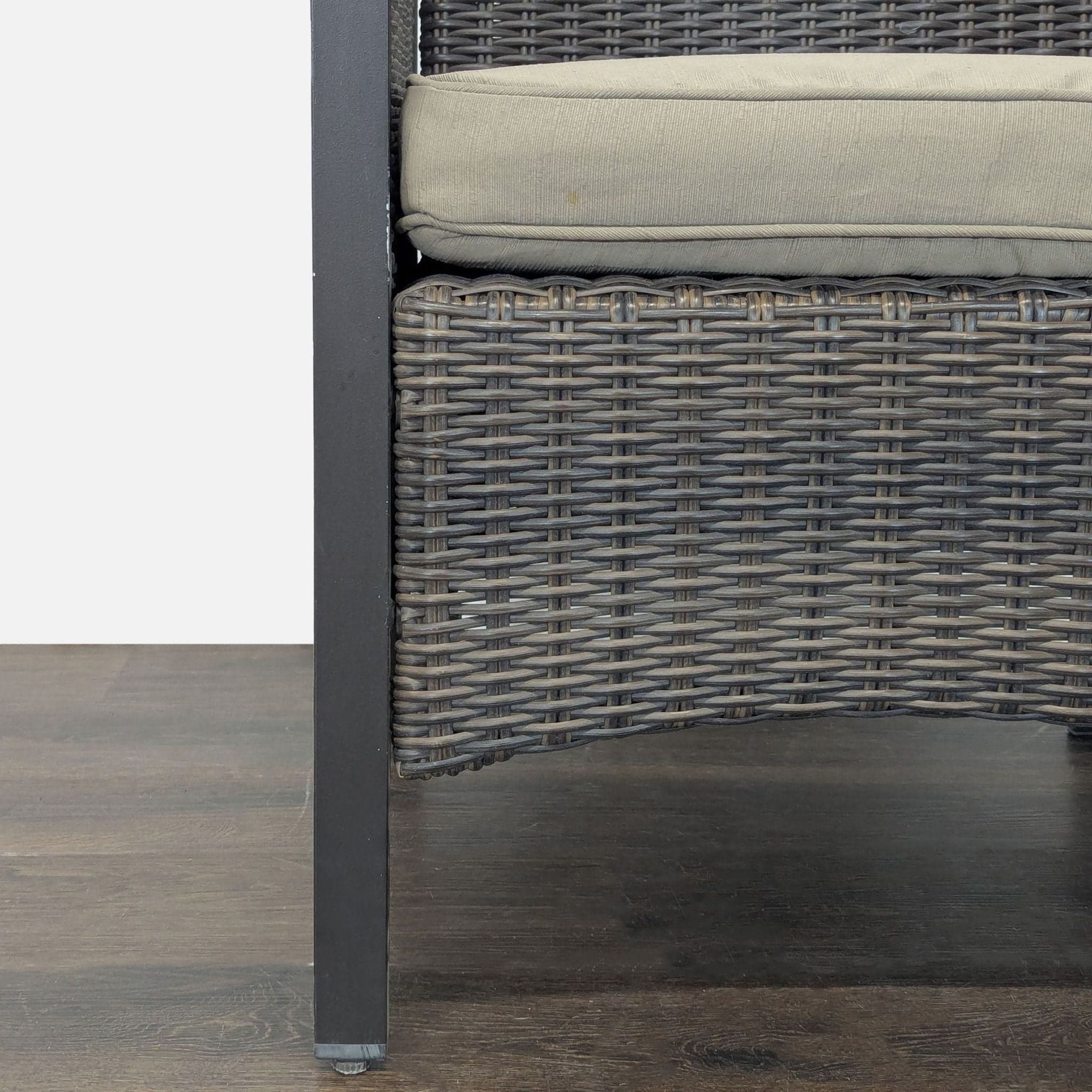 All Weather Wicker Patio Arm Chair with Cushion - Thumbnail 9