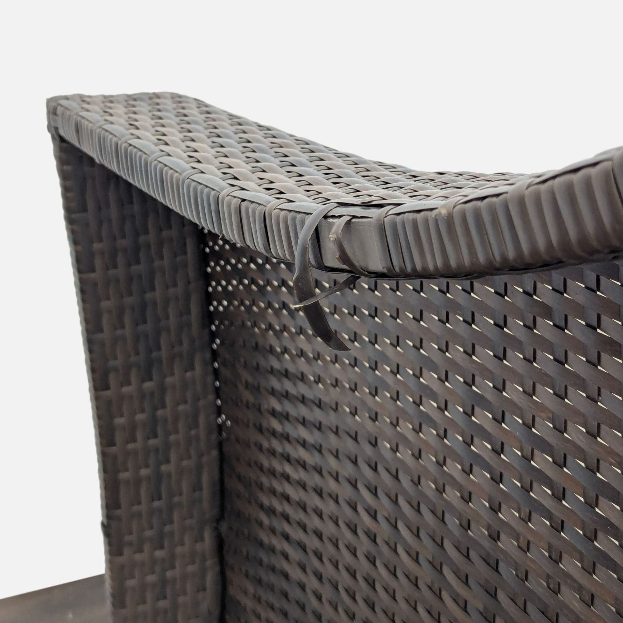 Threshold Outdoor All Weather Wicker Armchair with Cushions - Brown and Beige - Thumbnail 9