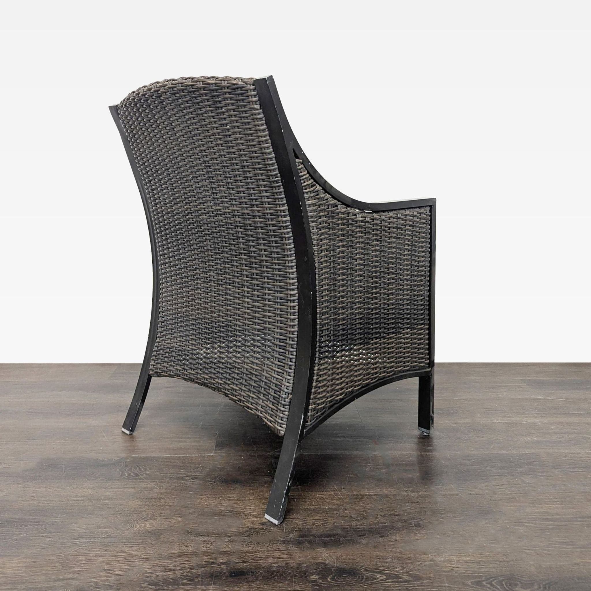All Weather Wicker Patio Arm Chair with Cushion - Thumbnail 5