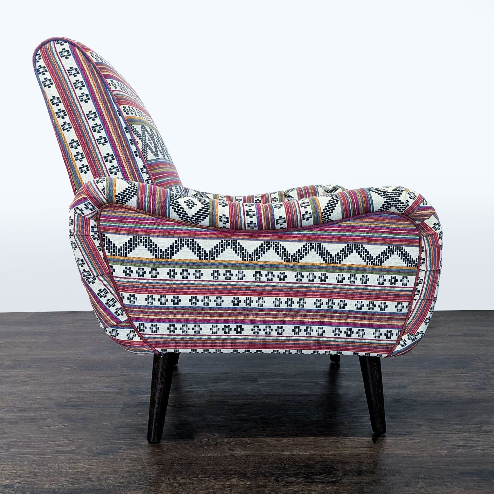 Cost Plus Neyla Lounge Chair with Colorful Patterned Upholstery - Thumbnail 3