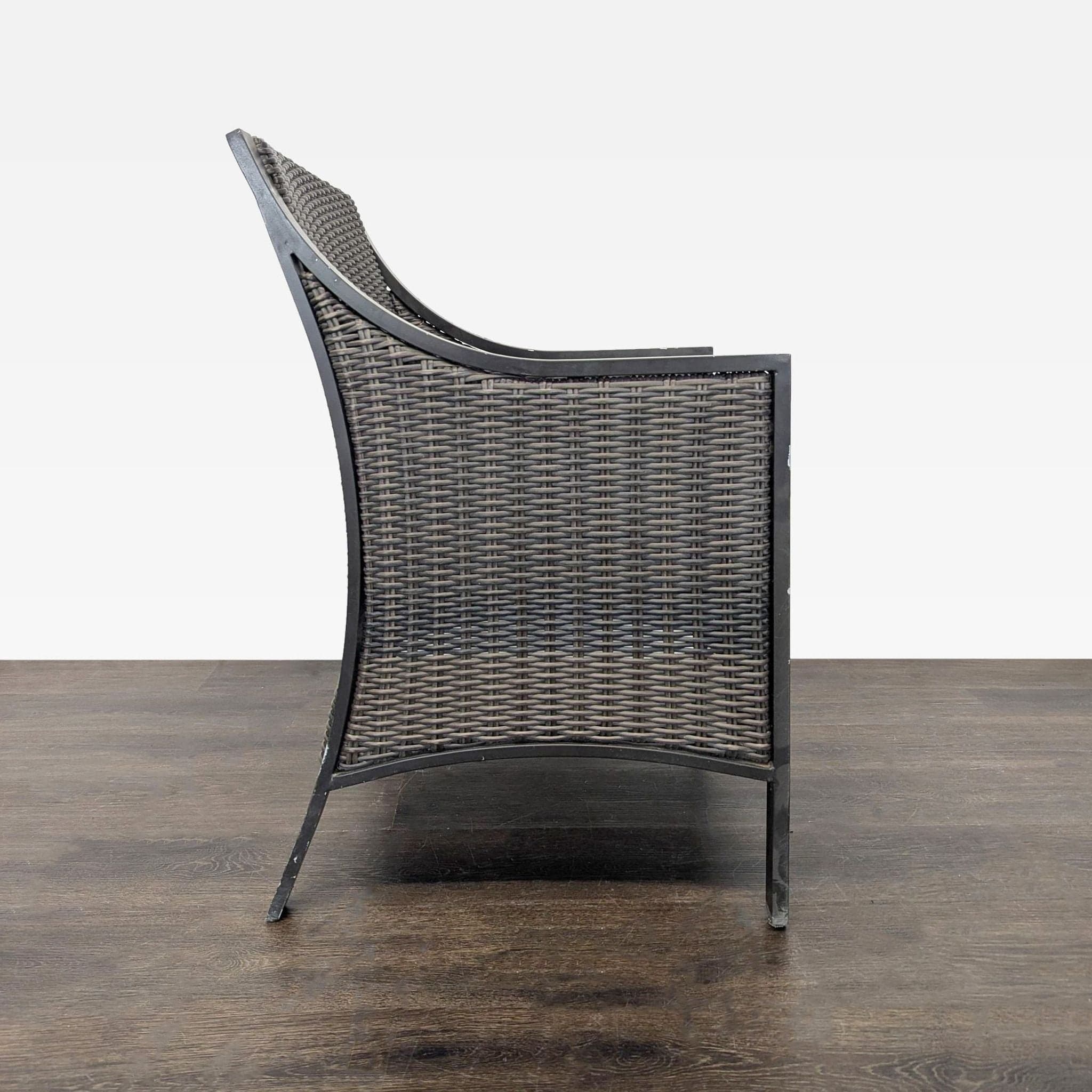 All Weather Wicker Patio Arm Chair with Cushion - Thumbnail 6