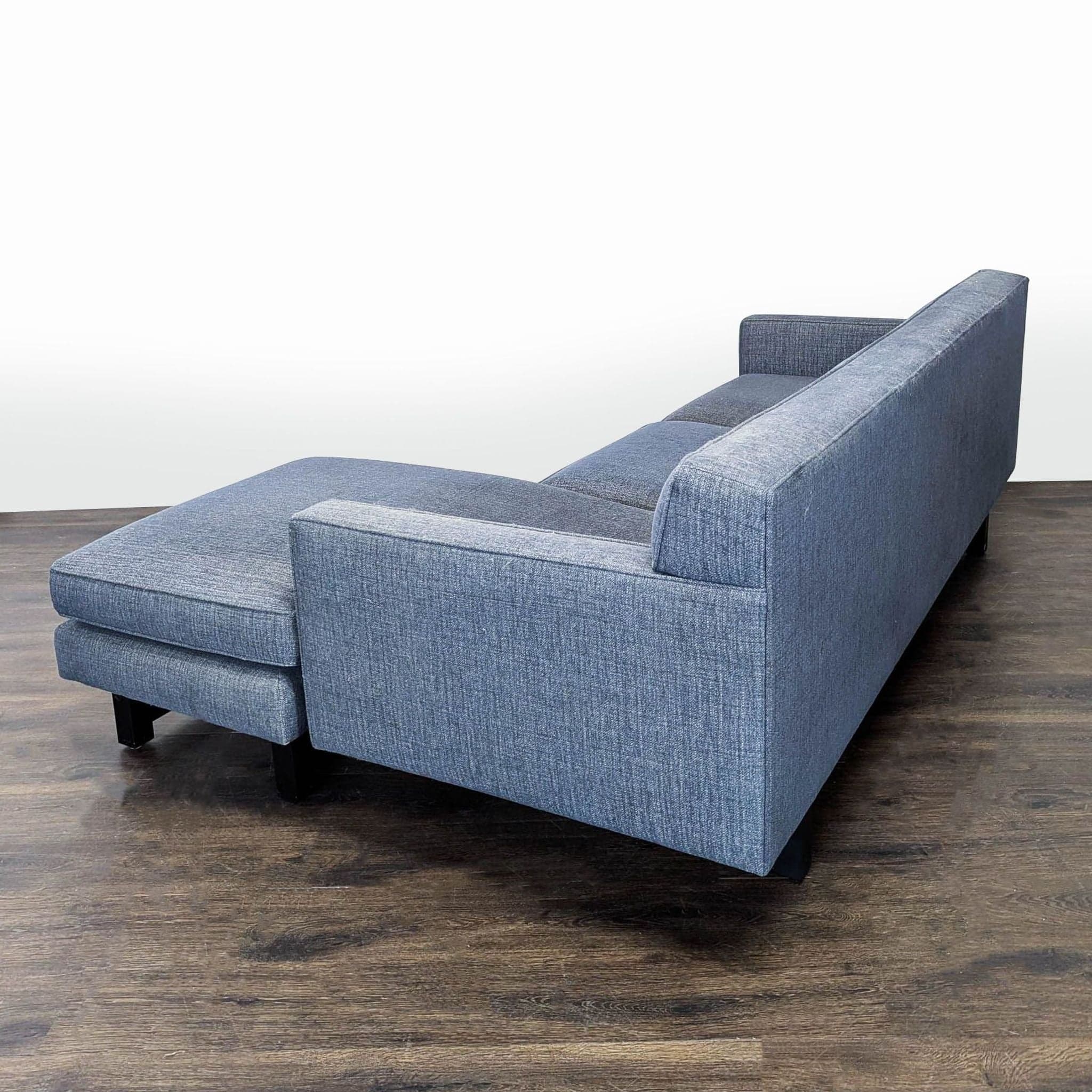 Room & Board Andre Reversible Chaise Sectional in Grey Fabric - Thumbnail 9