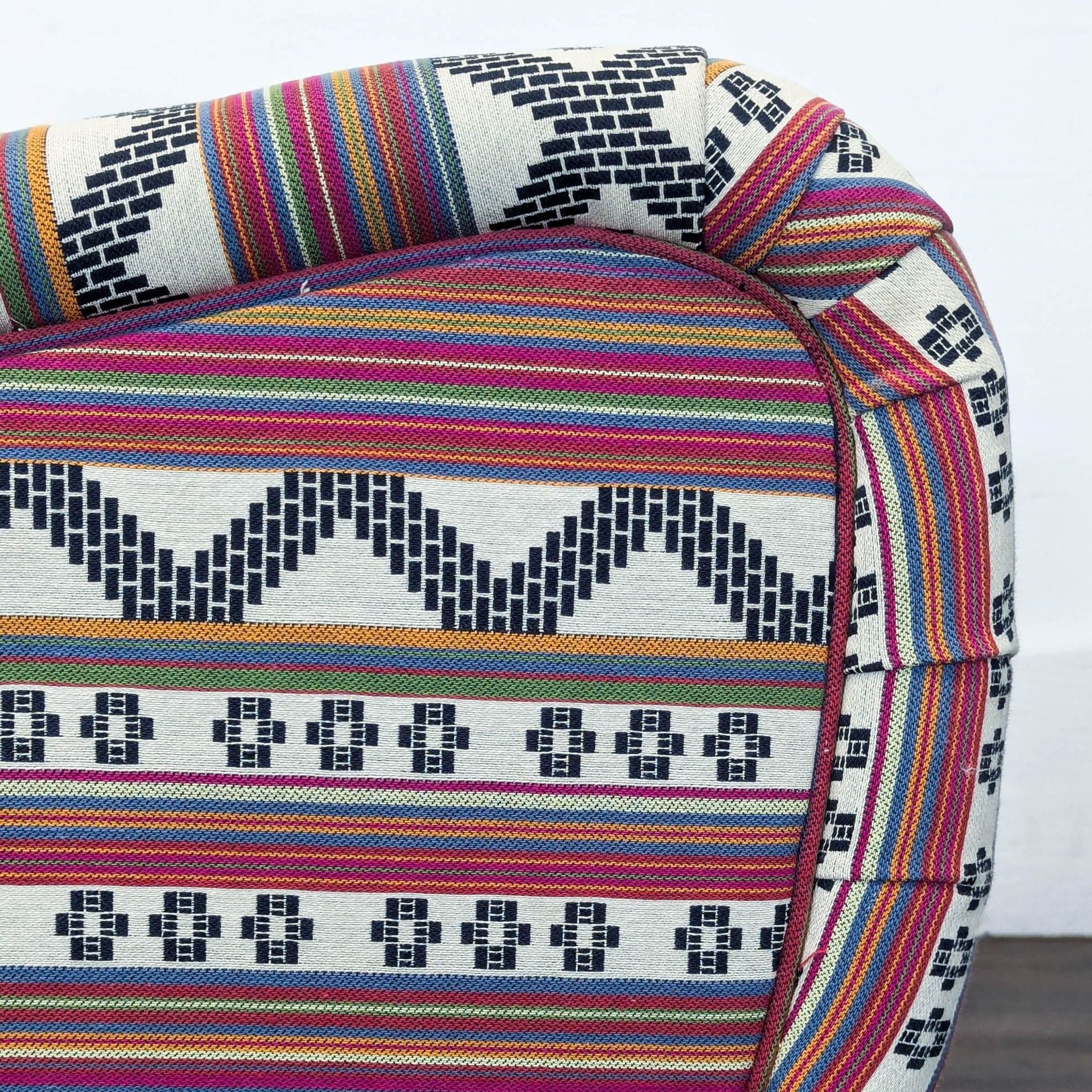 Cost Plus Neyla Lounge Chair with Colorful Patterned Upholstery - Thumbnail 8
