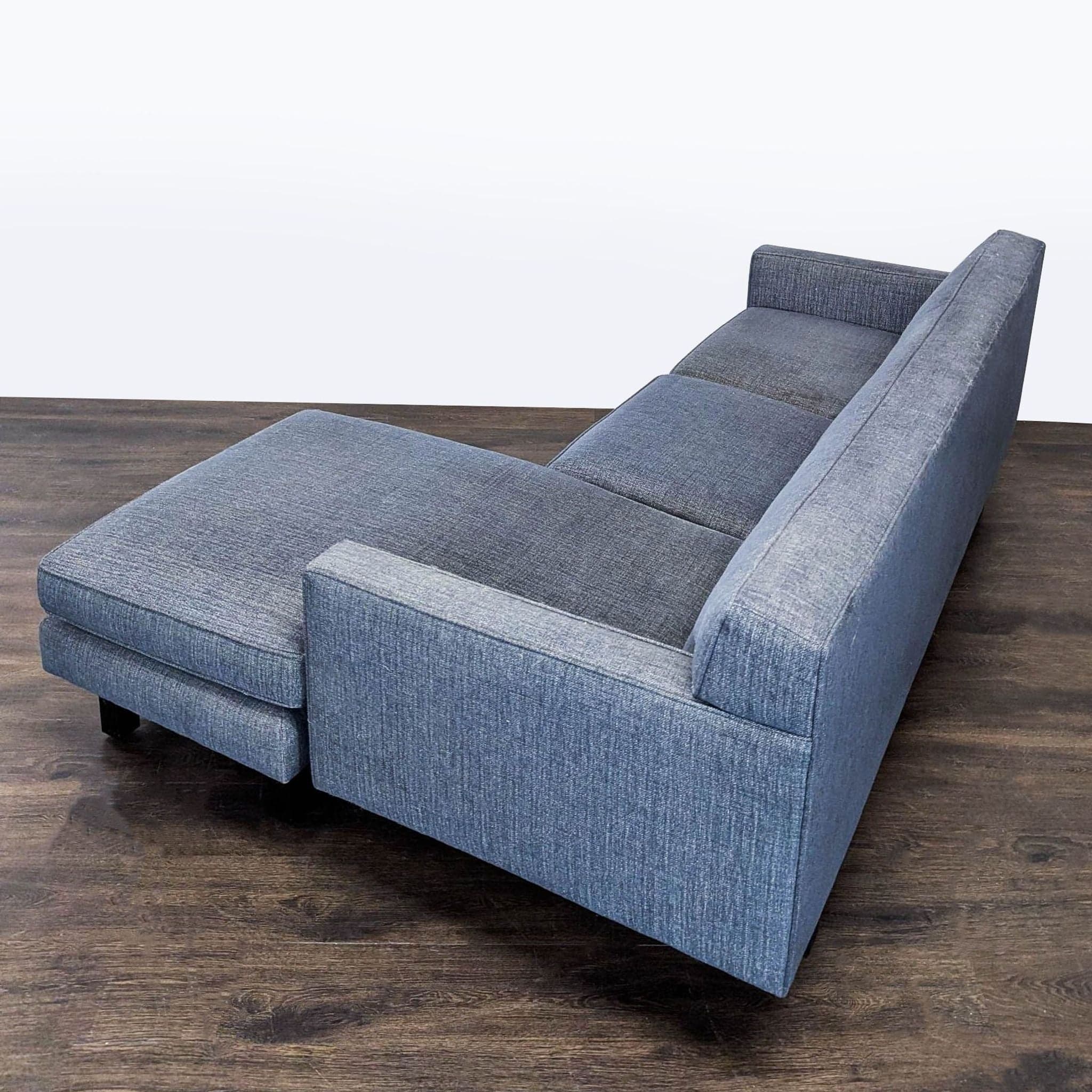 Room & Board Andre Reversible Chaise Sectional in Grey Fabric - Thumbnail 7