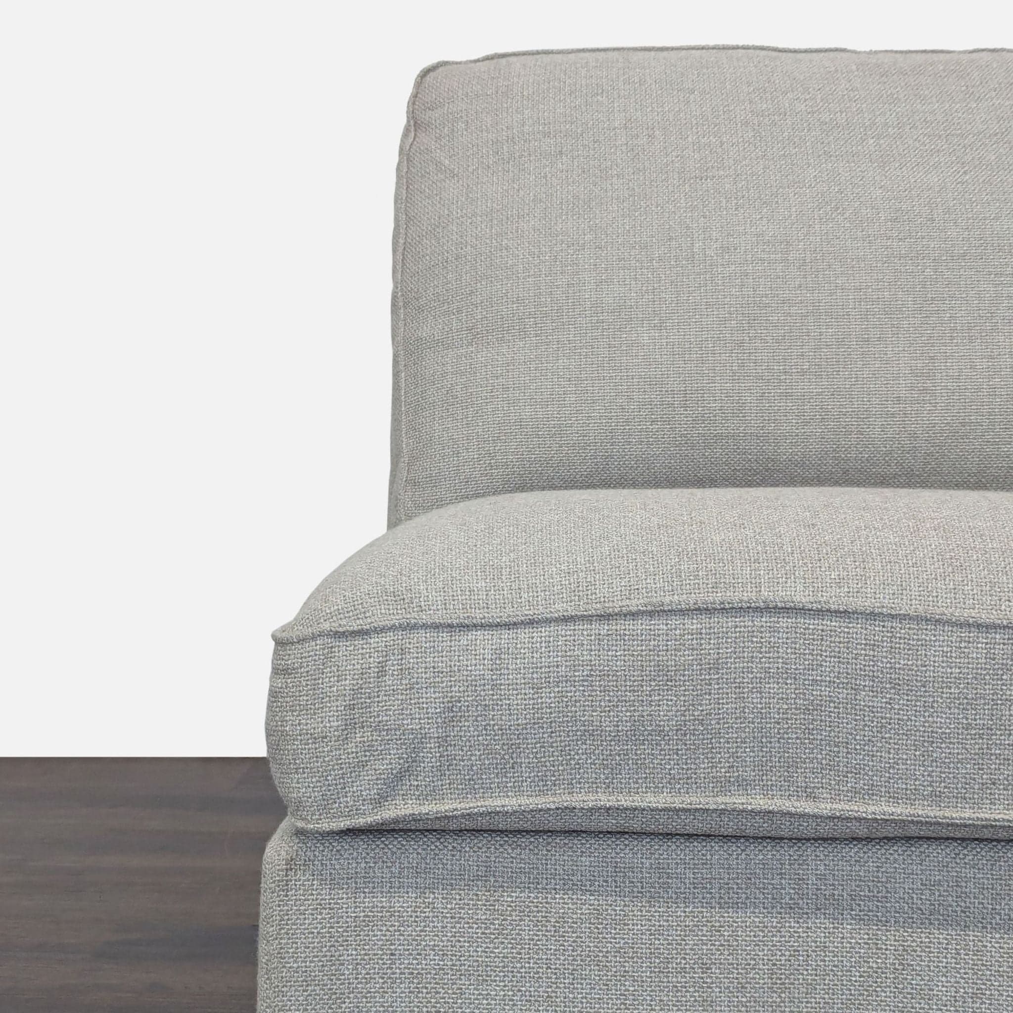 Modern Armless Lounge Chair with Plush Cushions - Thumbnail 4
