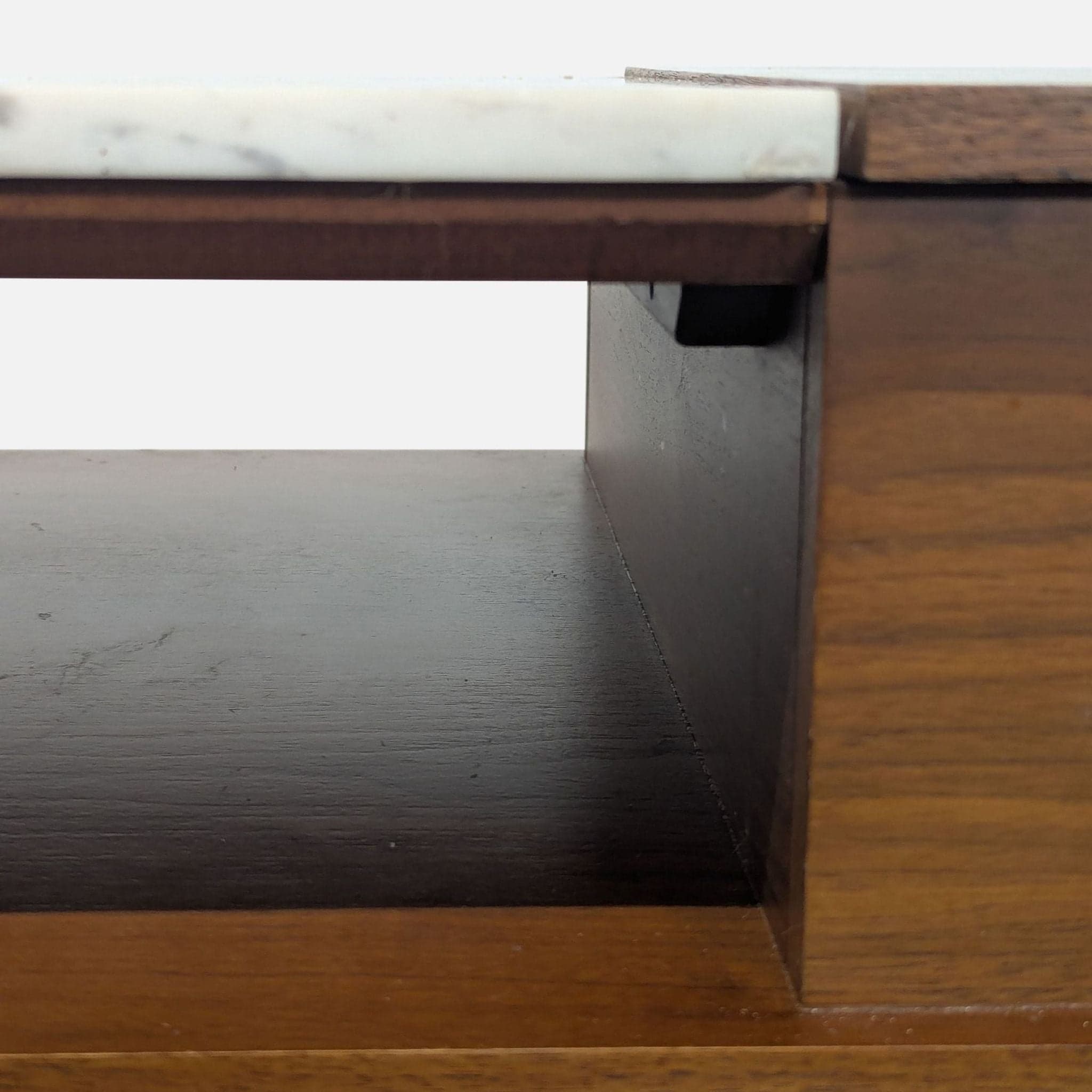 West Elm Marble & Wood Pop-UP Coffee Table - Thumbnail 5
