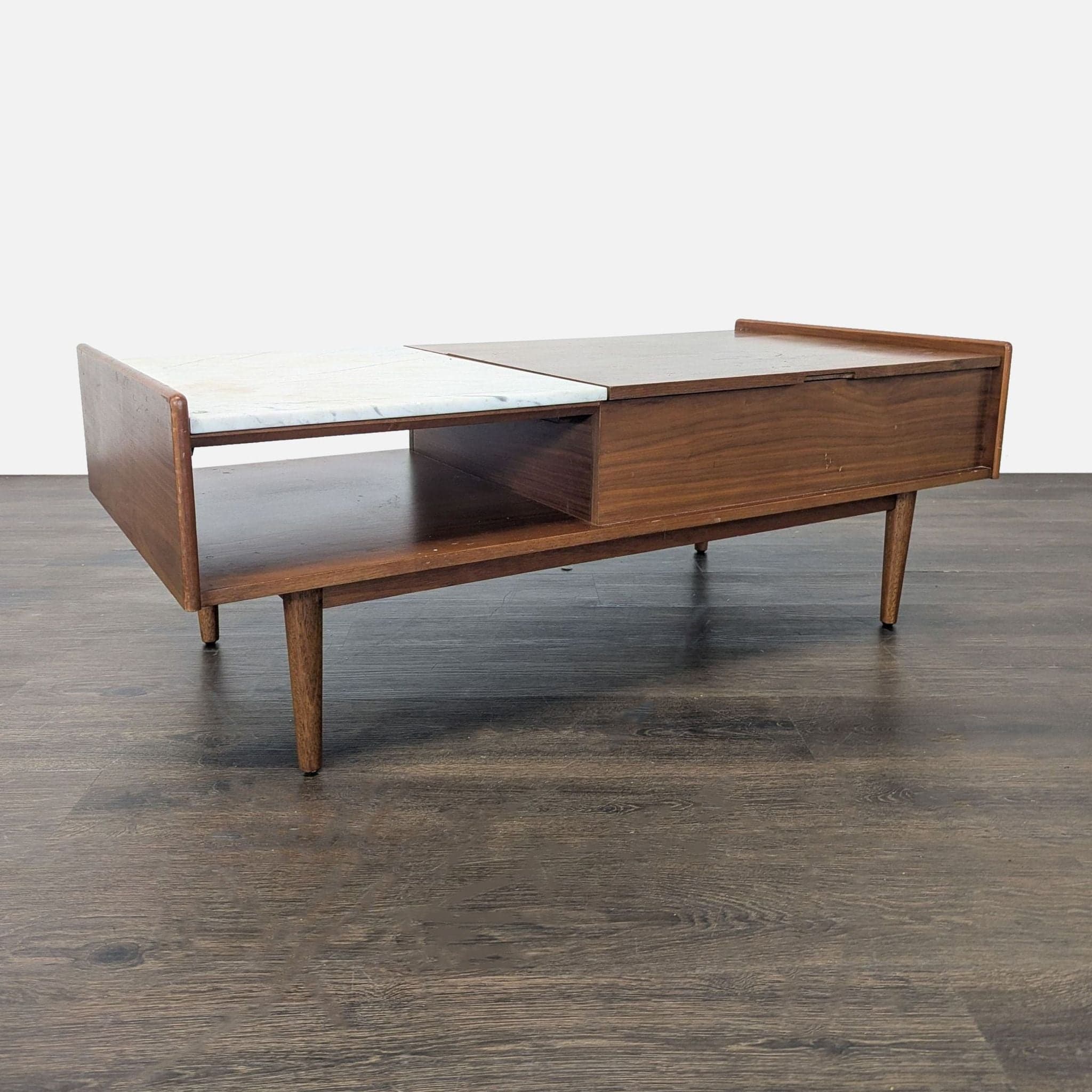West Elm Marble & Wood Pop-UP Coffee Table - Thumbnail 10
